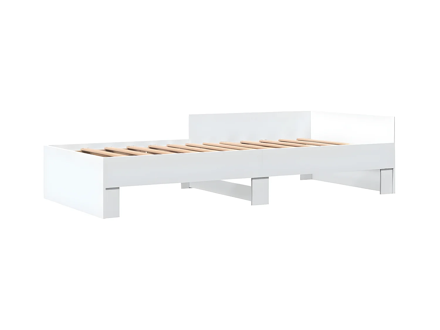 Estrutura de cama 90x190 cm derivados de madeira branco