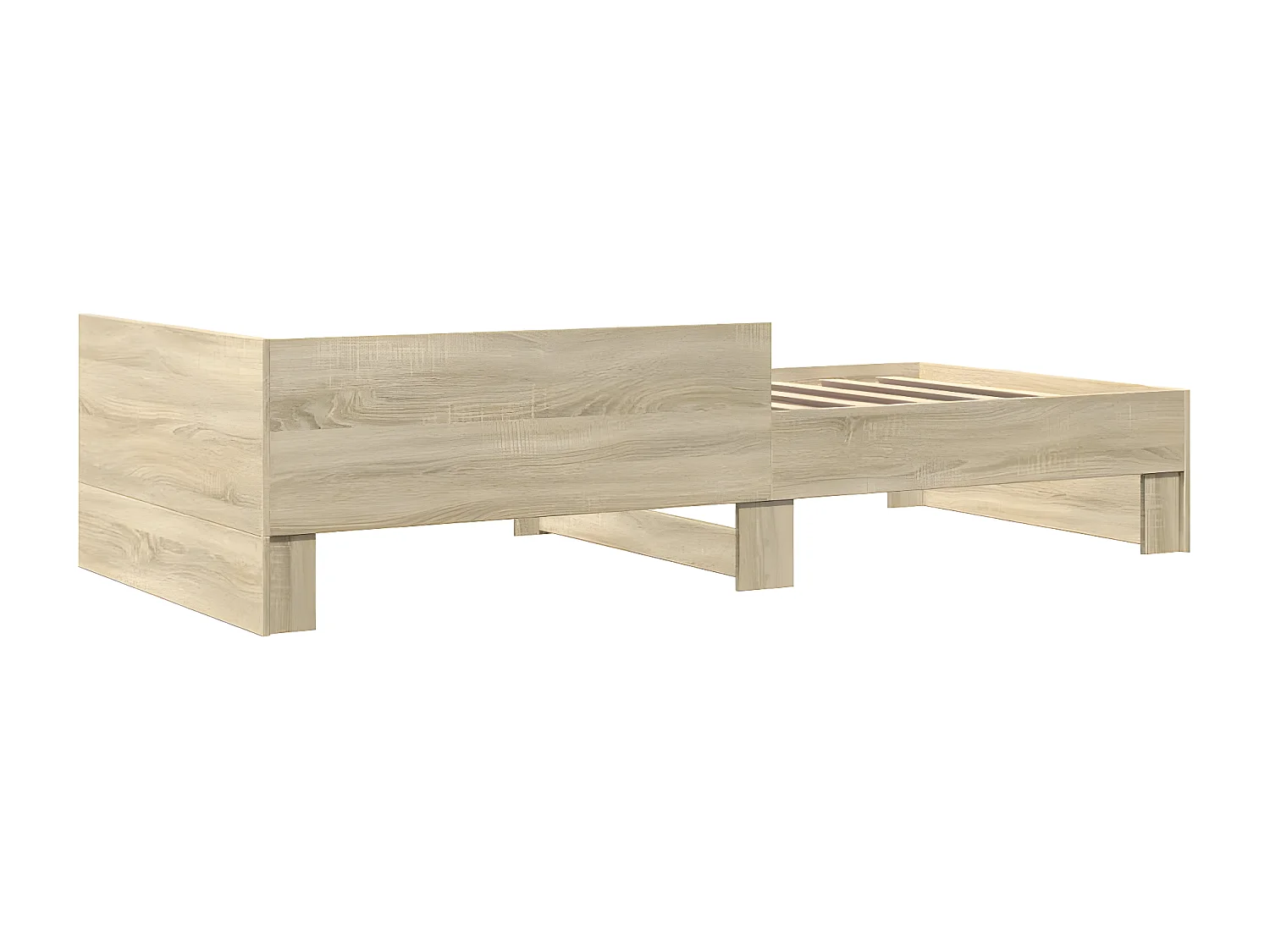 Cadre de lit chêne sonoma 90x190 cm bois d'ingénierie