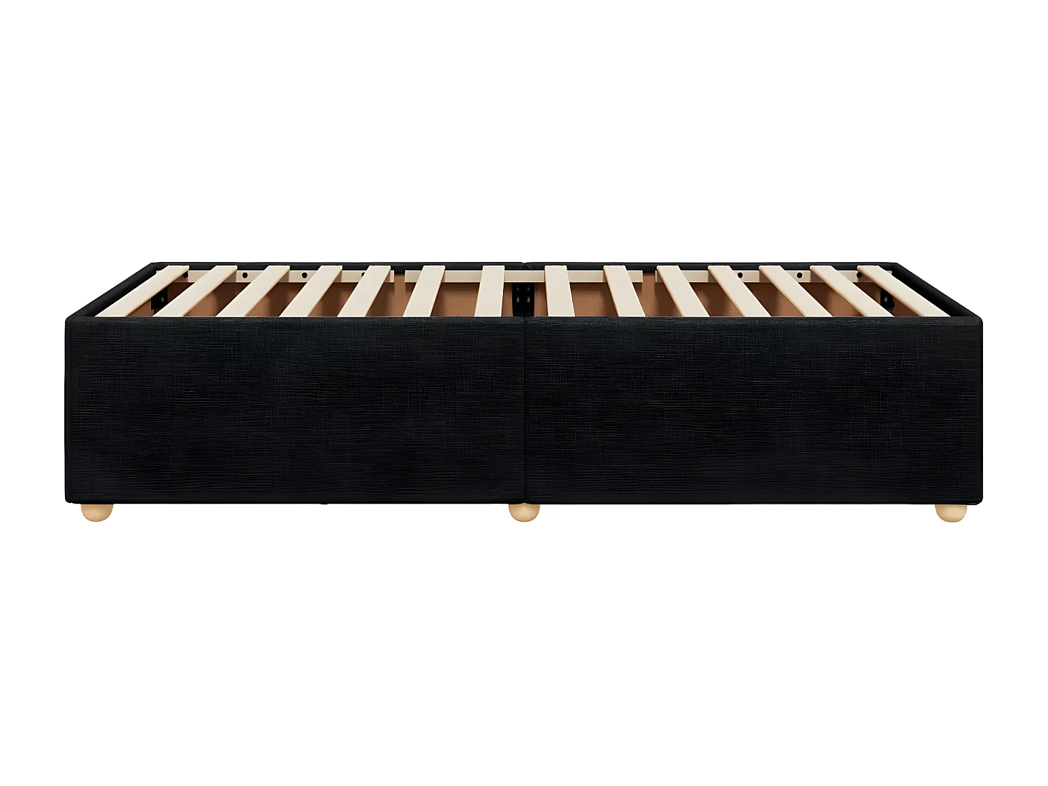 Cadre de lit Noir 90x200 cm Tissu