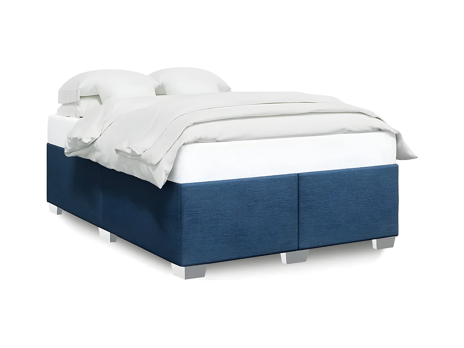Cadre de lit Bleu 140 x 200 cm Tissu