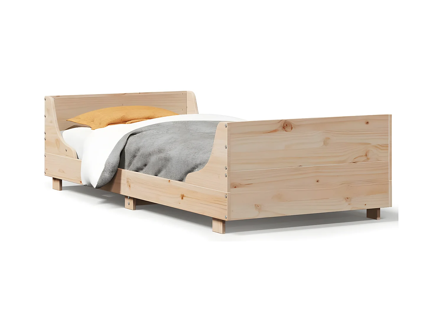 Cama sem colchão 100x200 cm madeira de pinho maciça