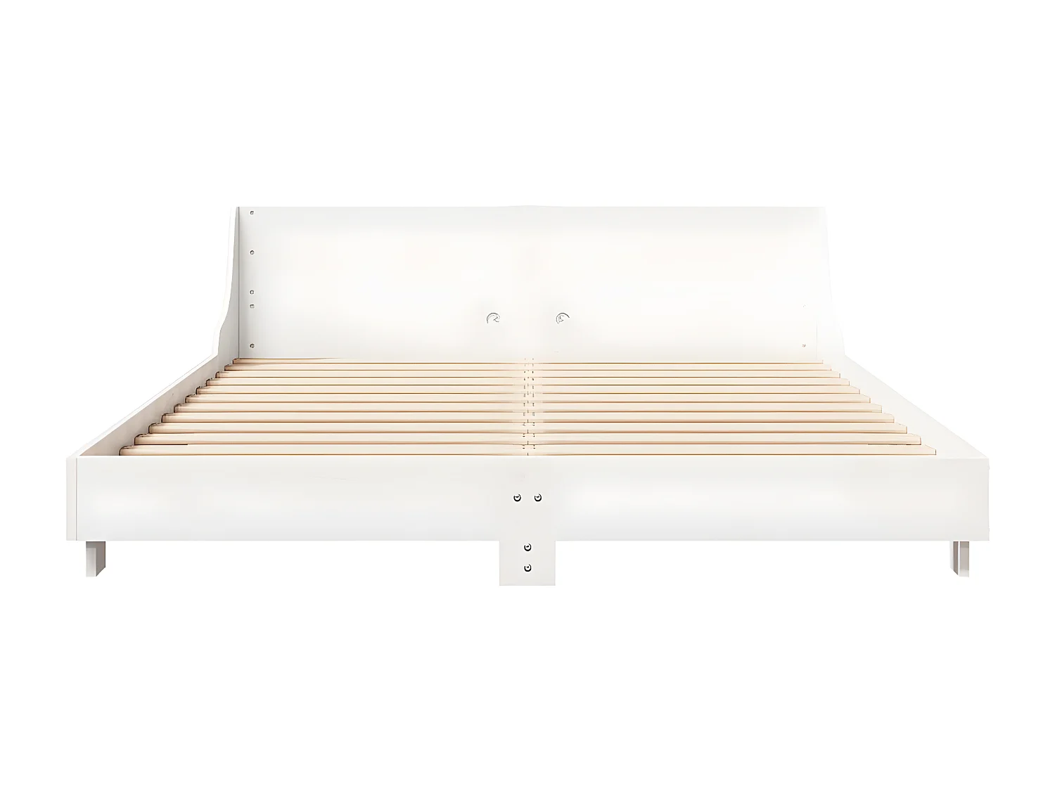 Cadre de lit sans matelas blanc 120x190 cm bois de pin massif