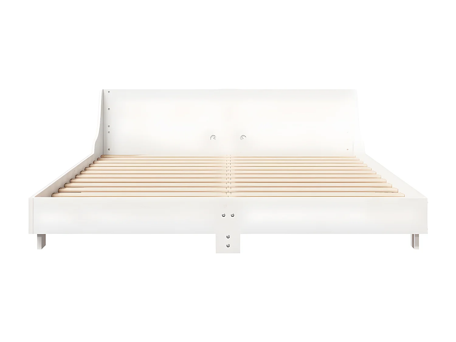 Cadre de lit sans matelas blanc 120x190 cm bois de pin massif