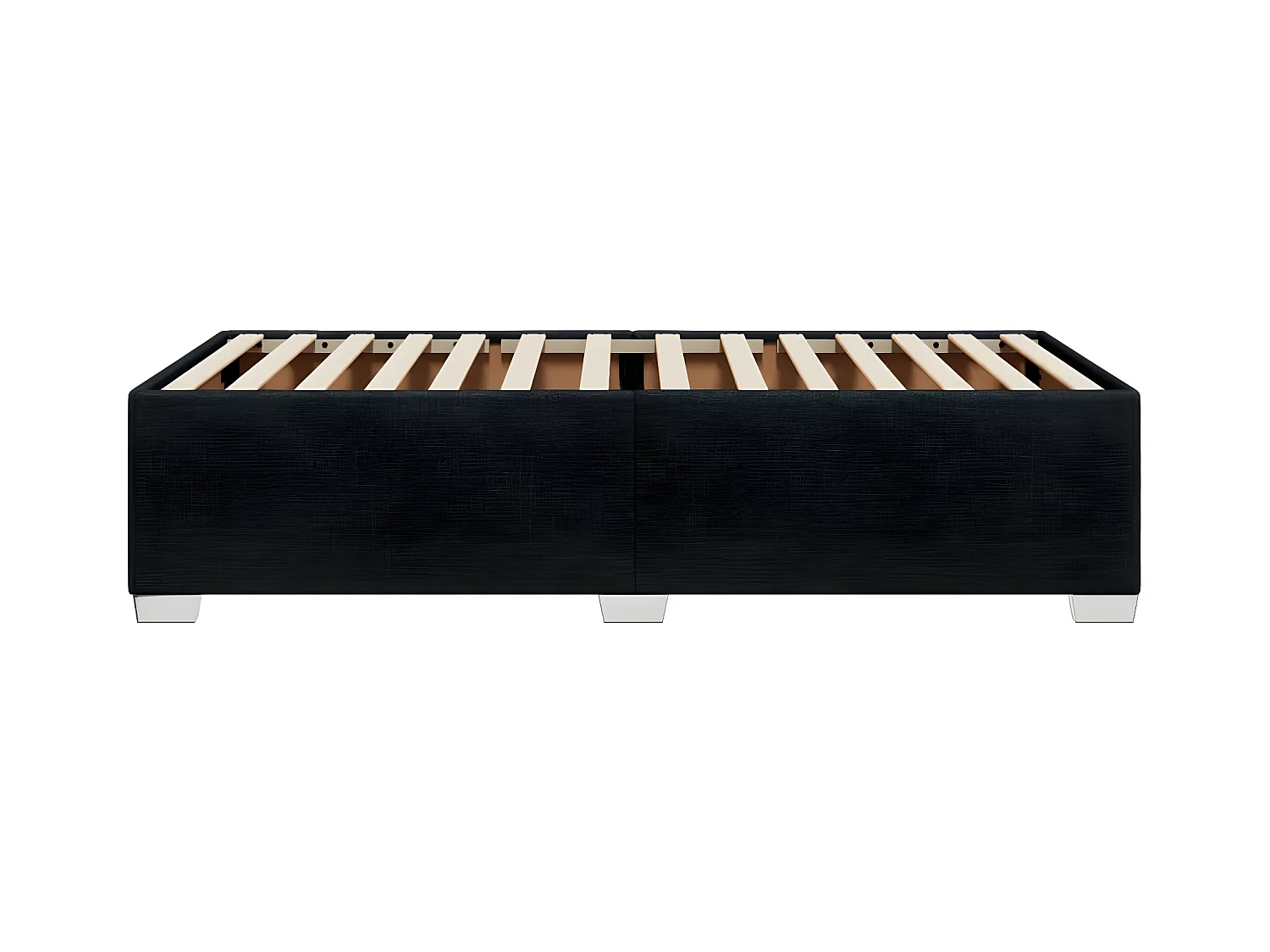 Estructura de cama de tela negro 90x190 cm