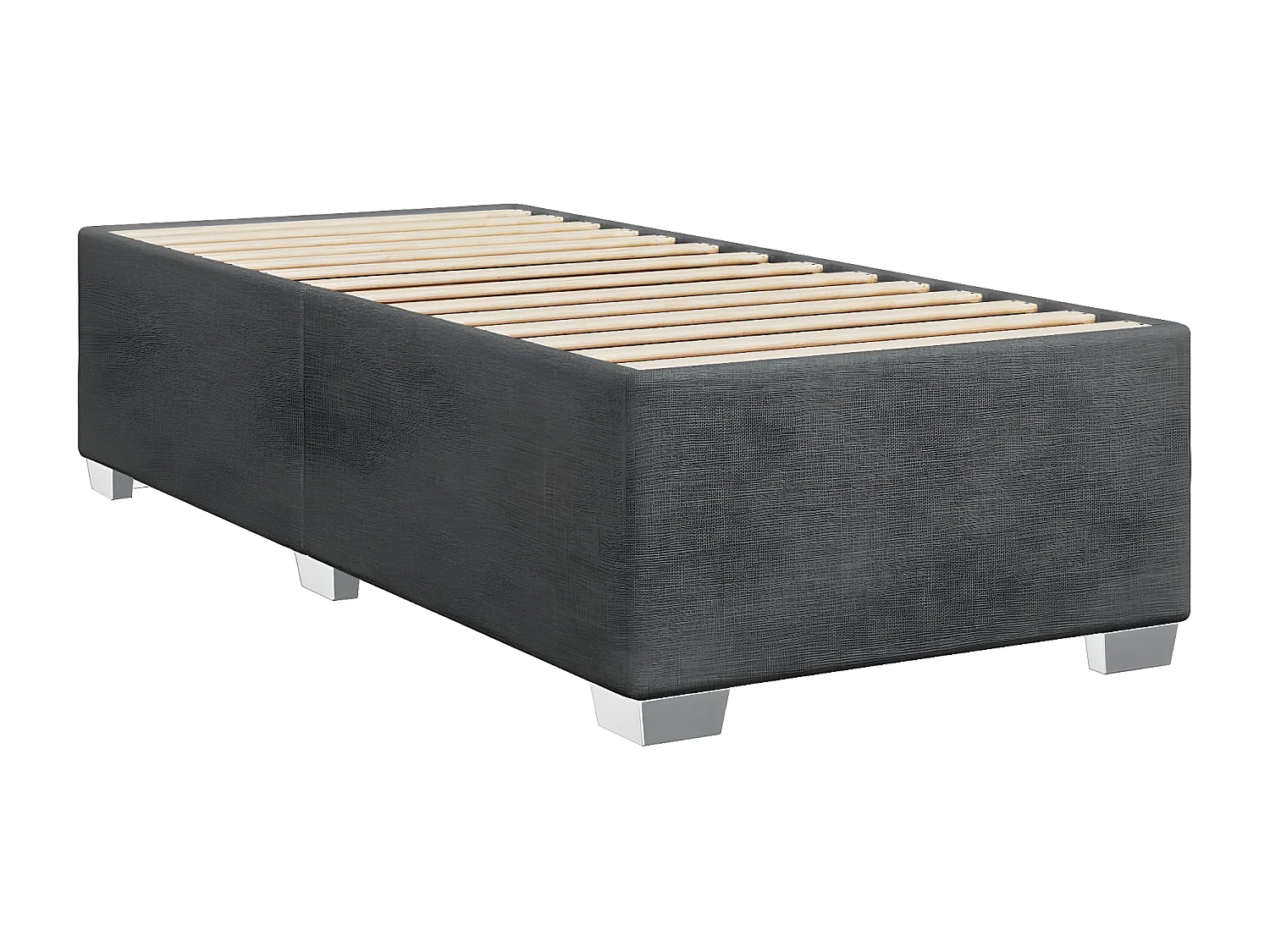 Cadre de lit Gris foncé 80x200 cm Tissu