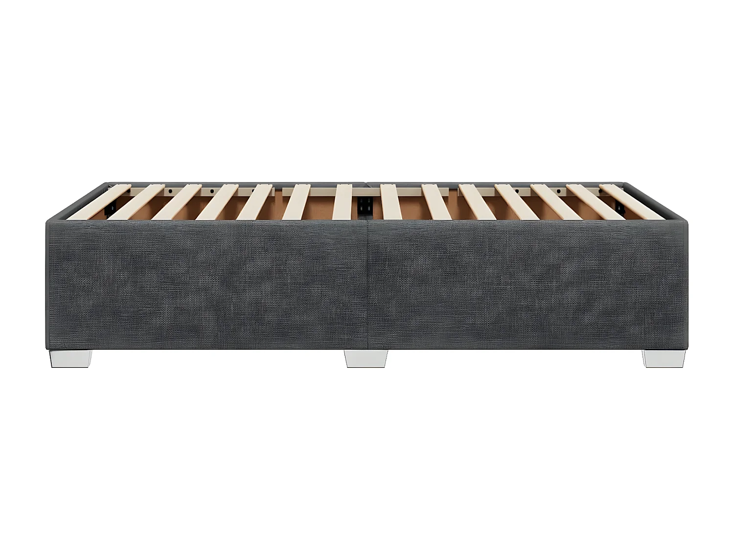 Estrutura de cama em tecido 80x200 cm cinzento-escuro