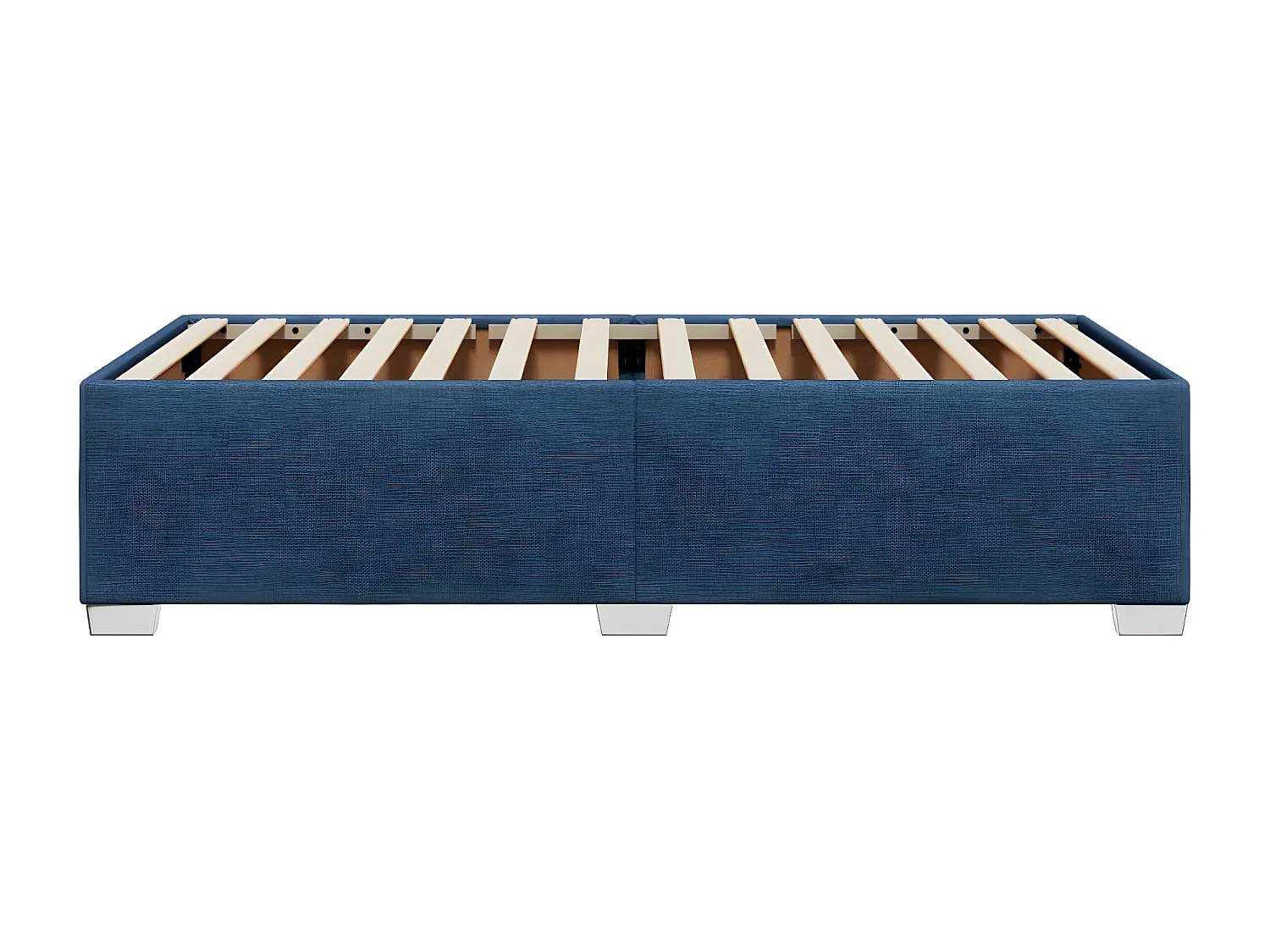 Cadre de lit Bleu 80x200 cm Tissu