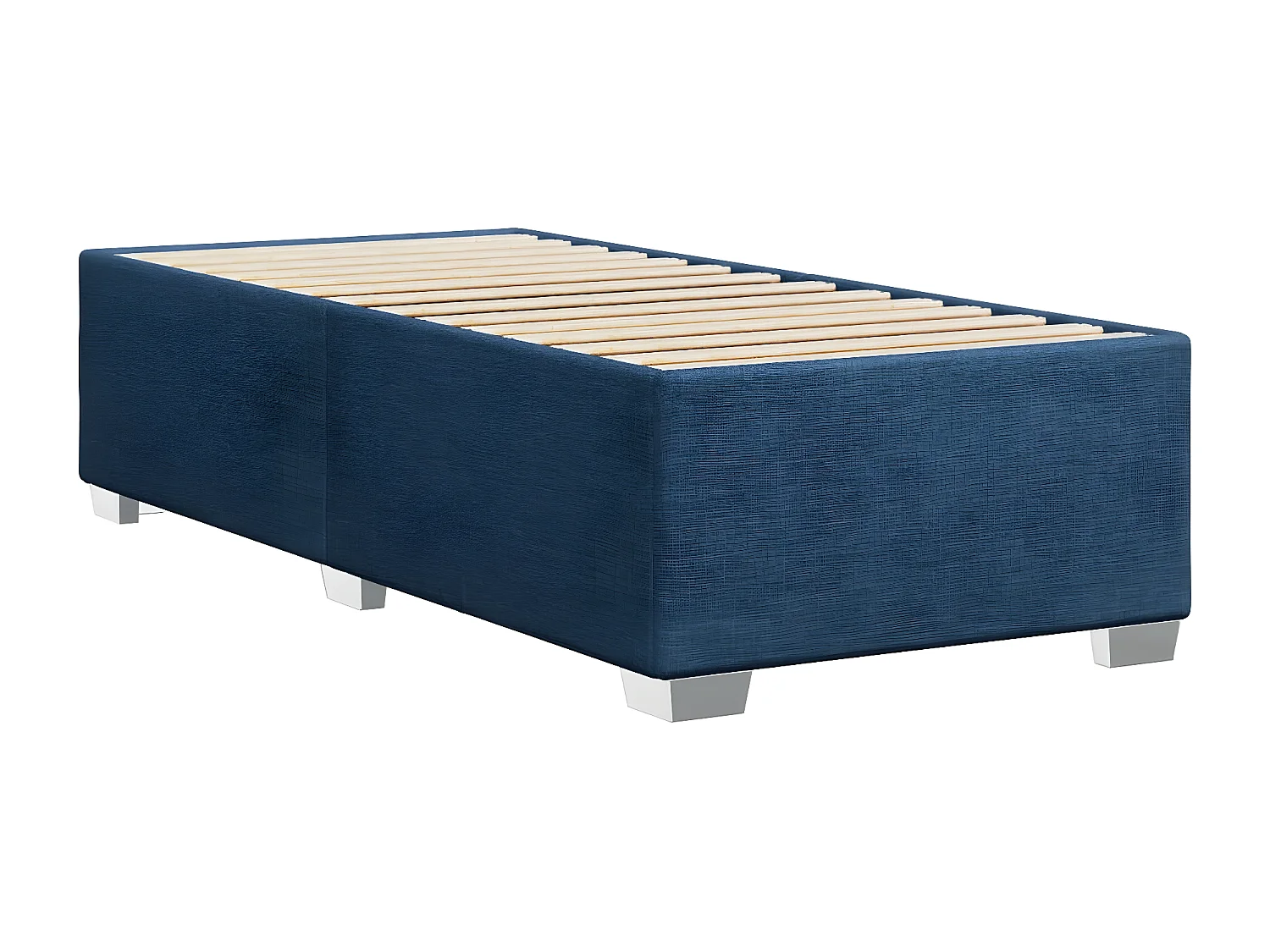 Cadre de lit Bleu 80x200 cm Tissu