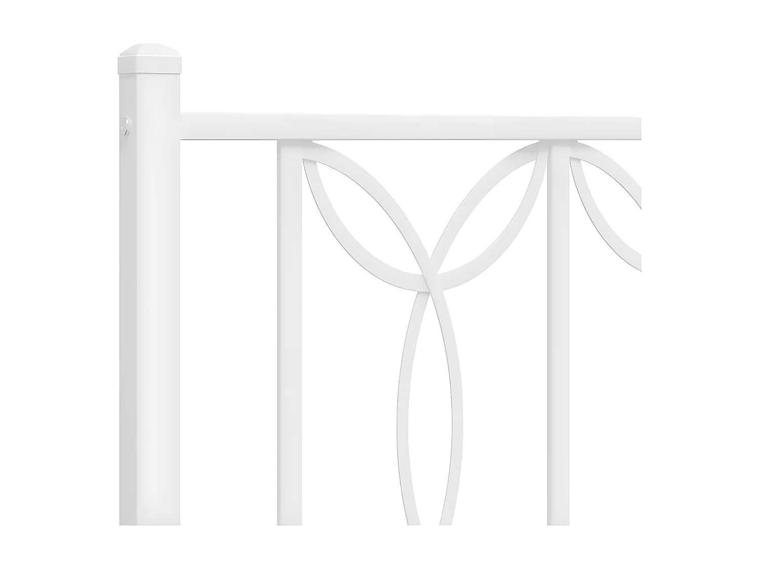 Estructura cama metal cabecero y estribo blanco 140x190 cm