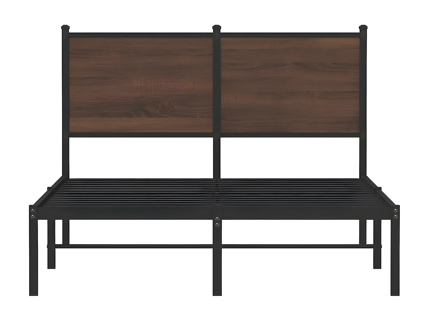 Cadre de lit en métal avec tête de lit chêne marron 120x190 cm