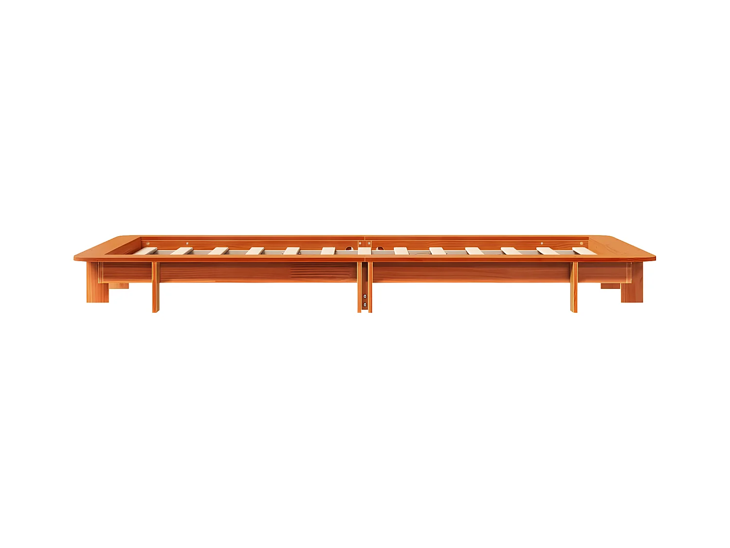 Cadre de lit sans matelas cire marron 90x200 cm bois pin massif