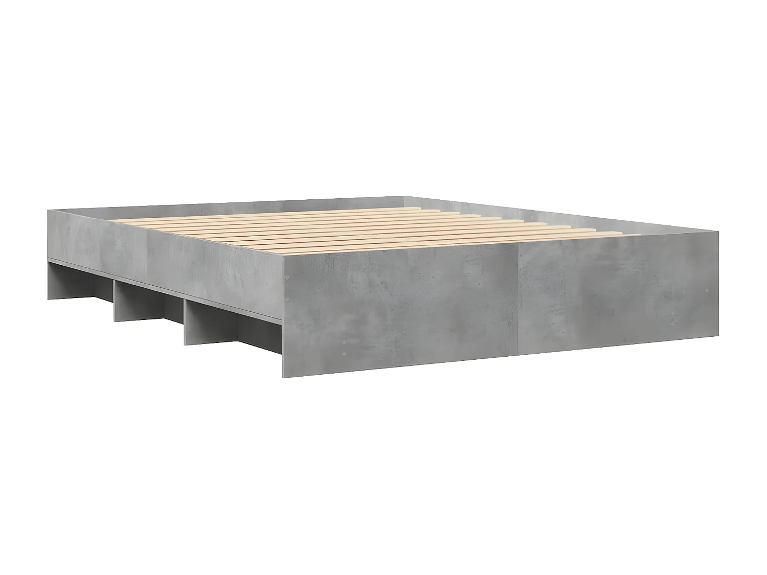 Estrutura de cama 160x200 cm derivados de madeira cinza cimento
