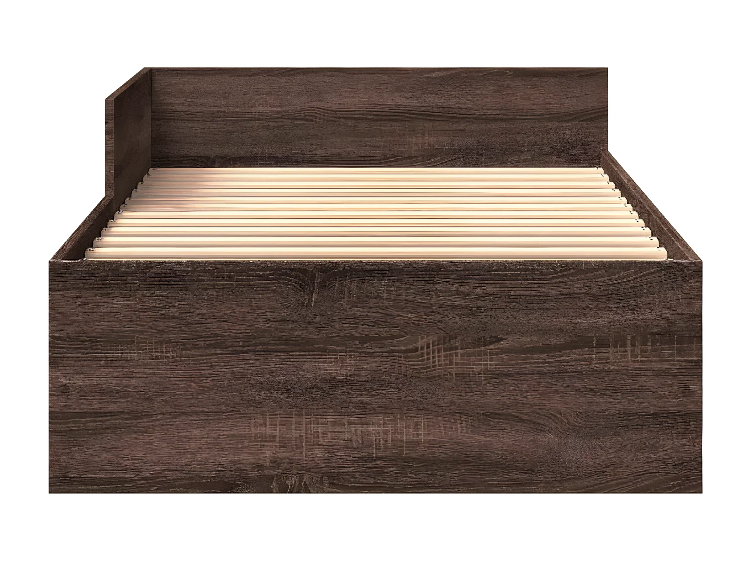 Estrutura cama 100x200cm derivados de madeira carvalho castanho