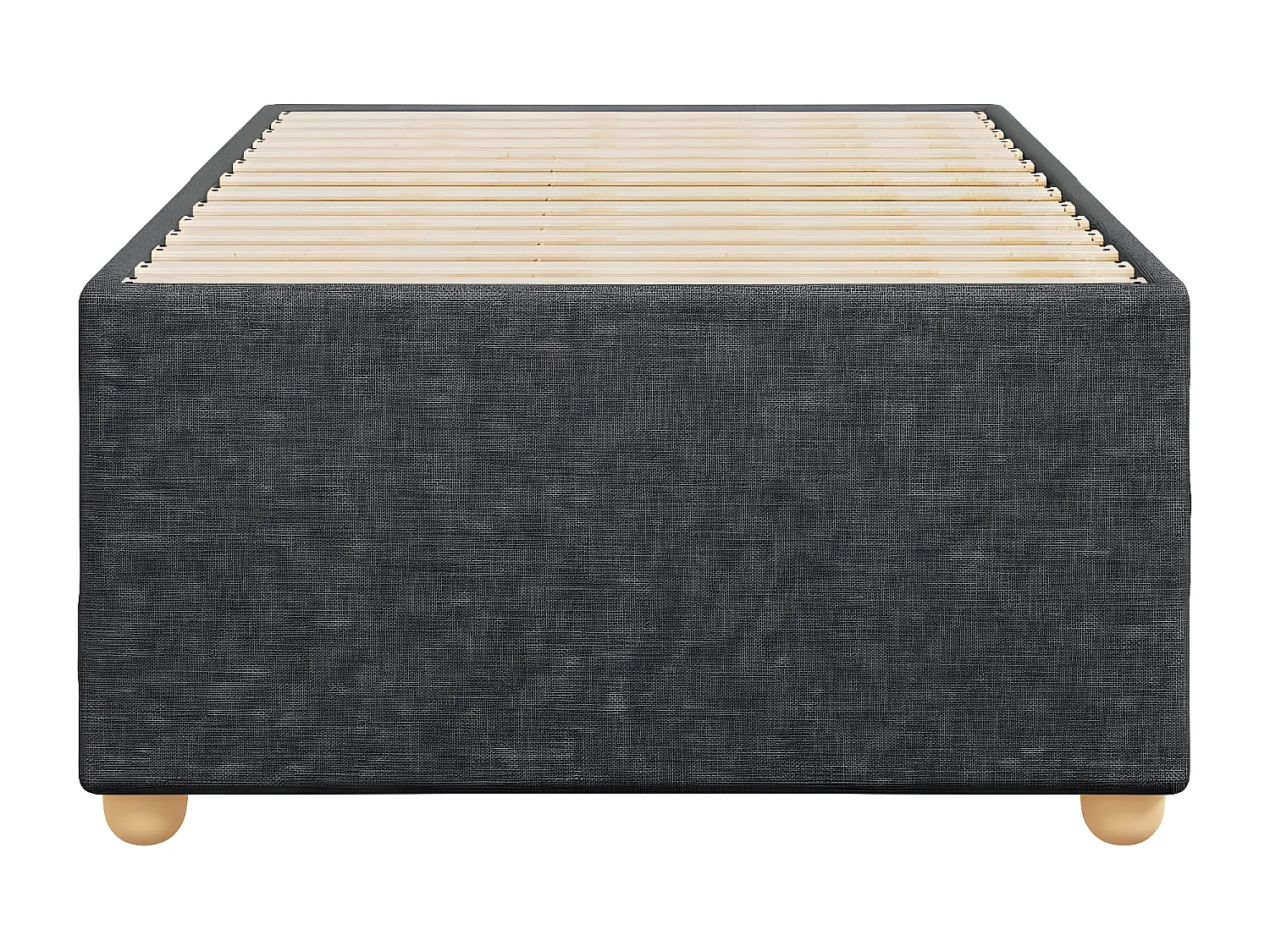 Estrutura de cama 100x200 cm tecido cinzento-escuro