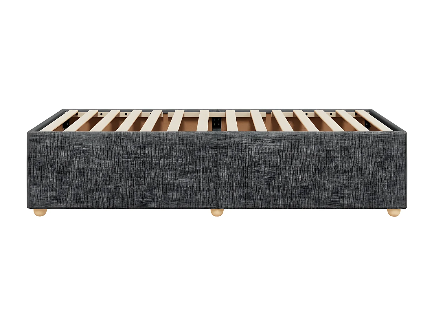 Estructura de cama de tela gris oscuro 100x200 cm