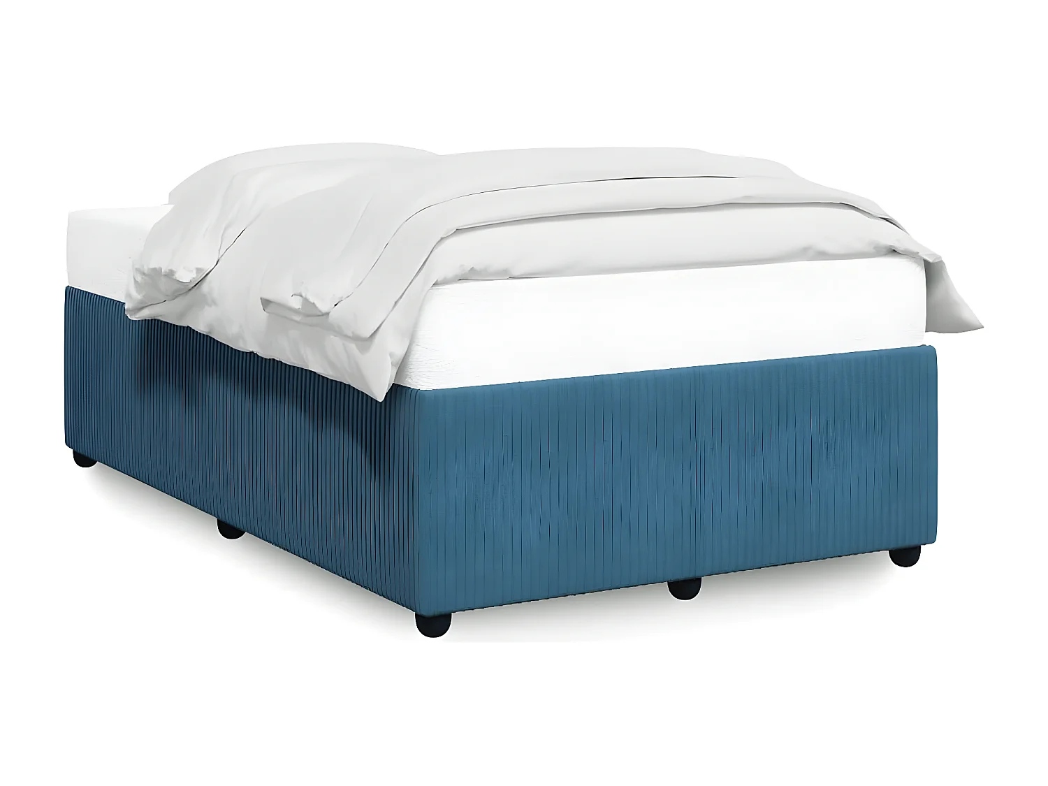 Estrutura de cama 120x190 cm veludo azul