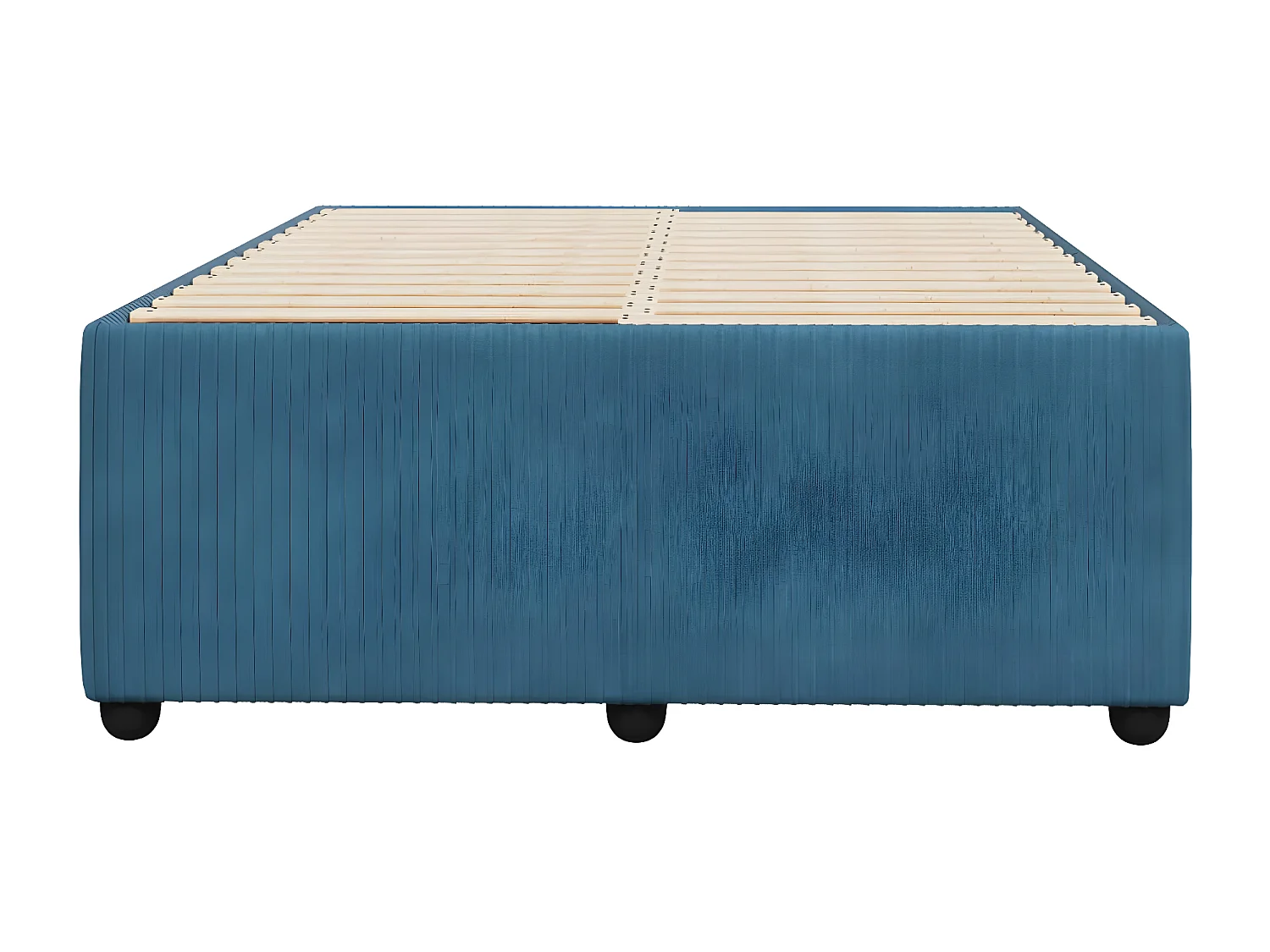 Estrutura de cama 120x190 cm veludo azul