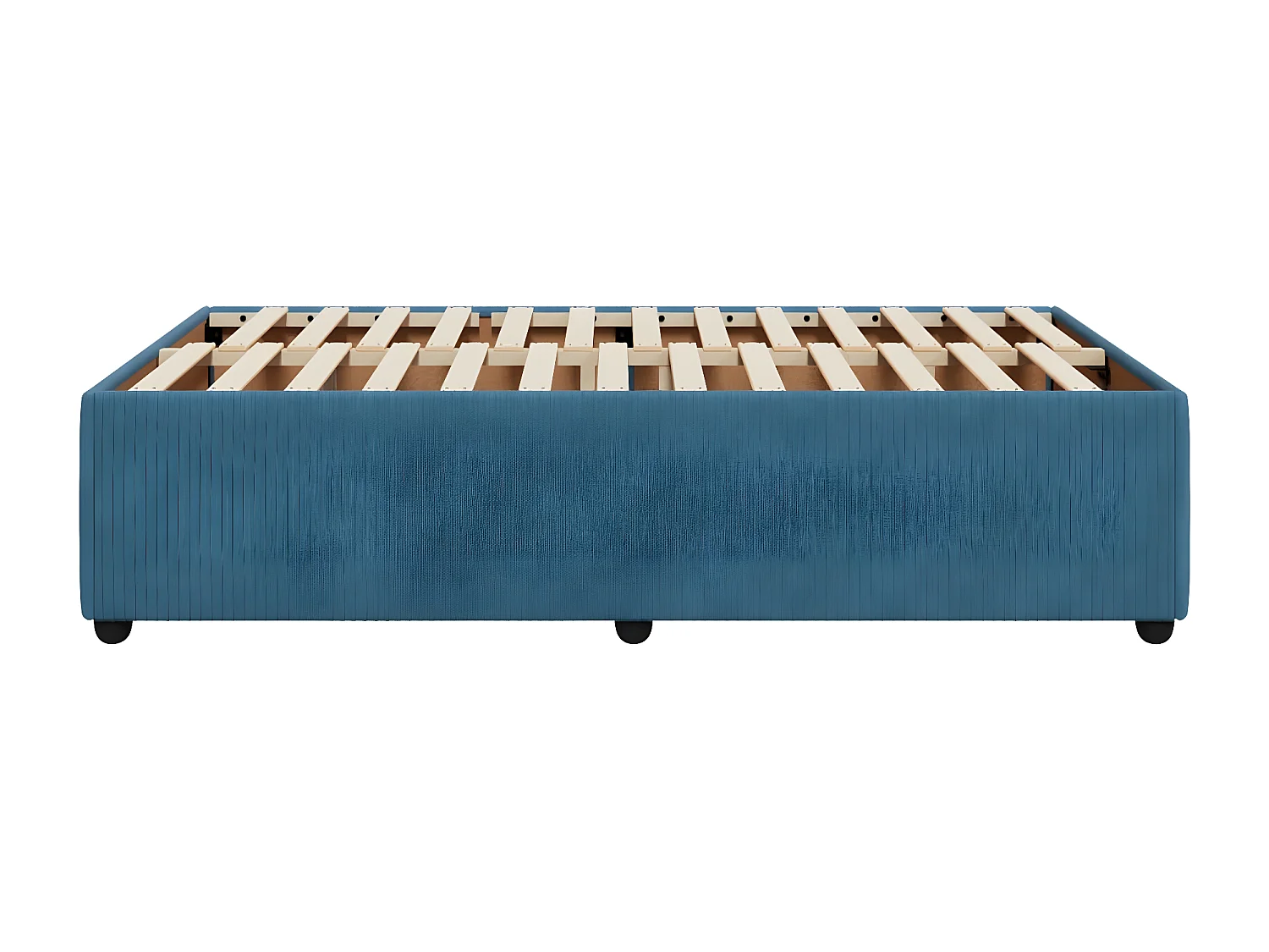Estrutura de cama 120x190 cm veludo azul