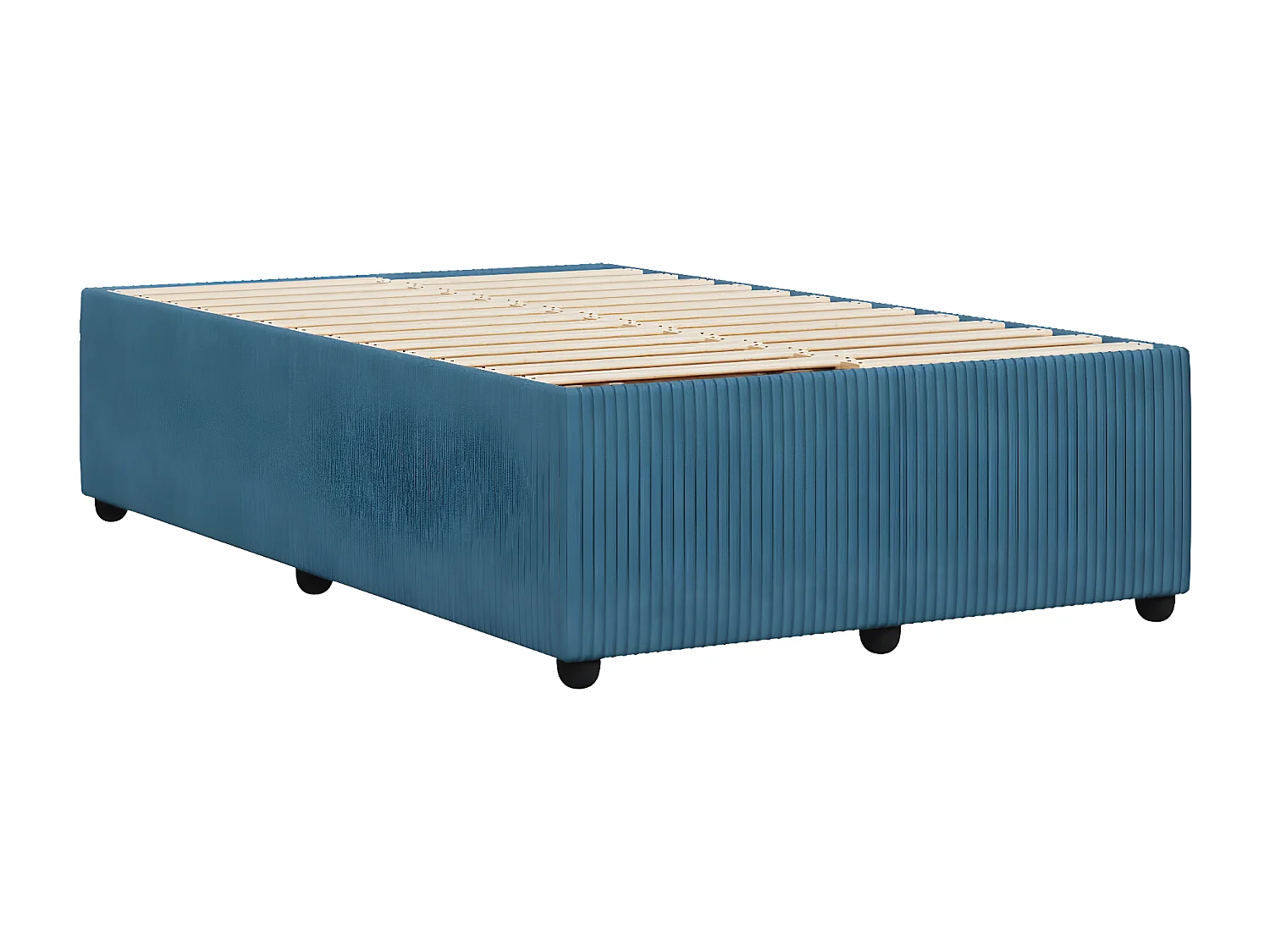 Estrutura de cama 120x190 cm veludo azul