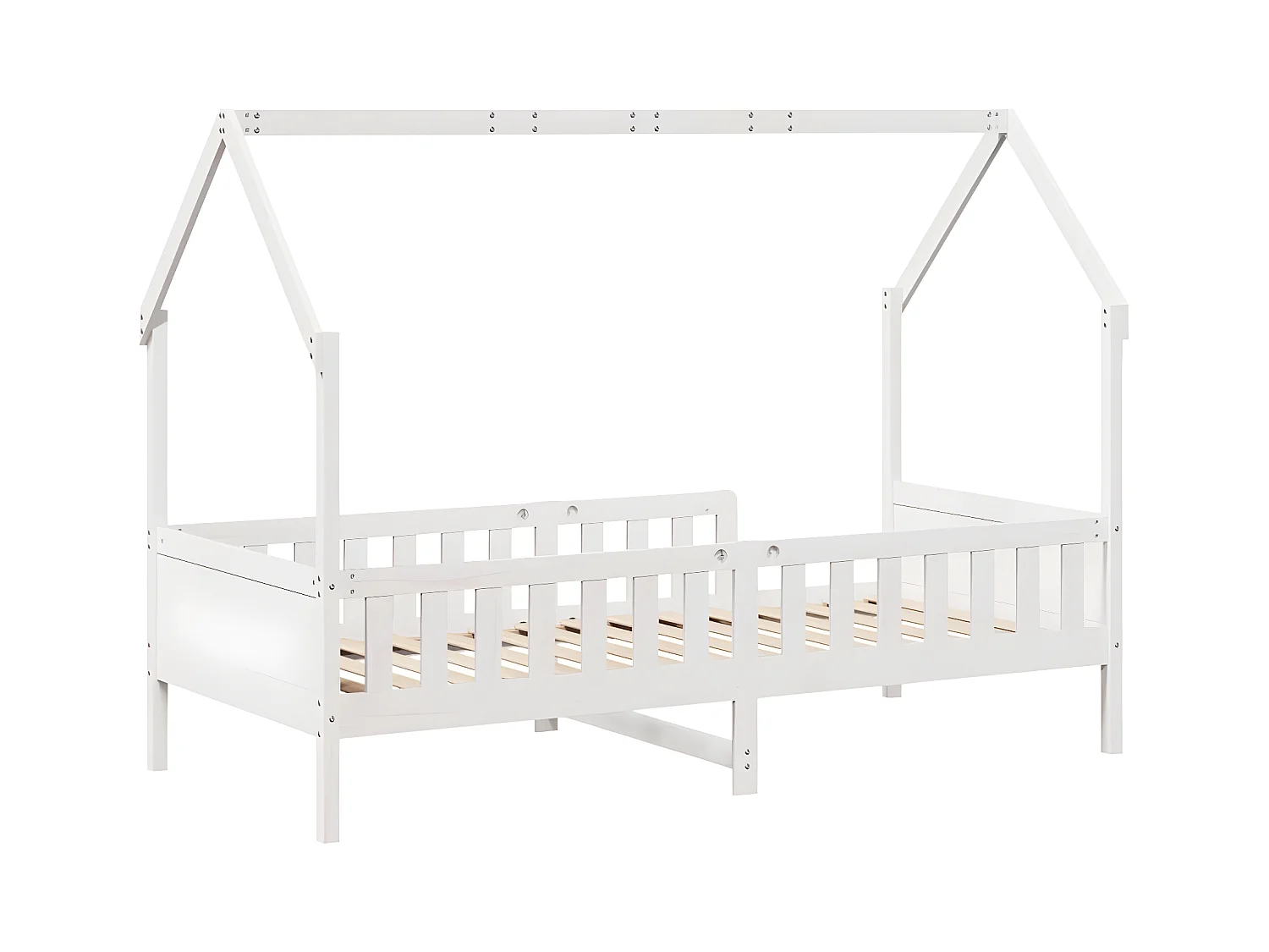 Cadre de lit d'enfants forme de maison 80x200cm bois pin massif