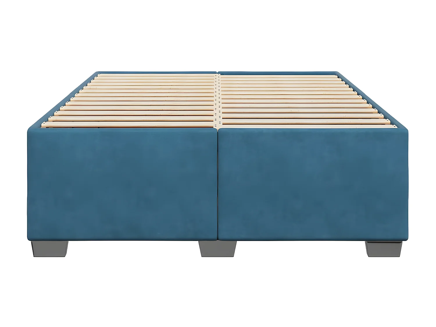 Estrutura de cama 160x200 cm veludo azul