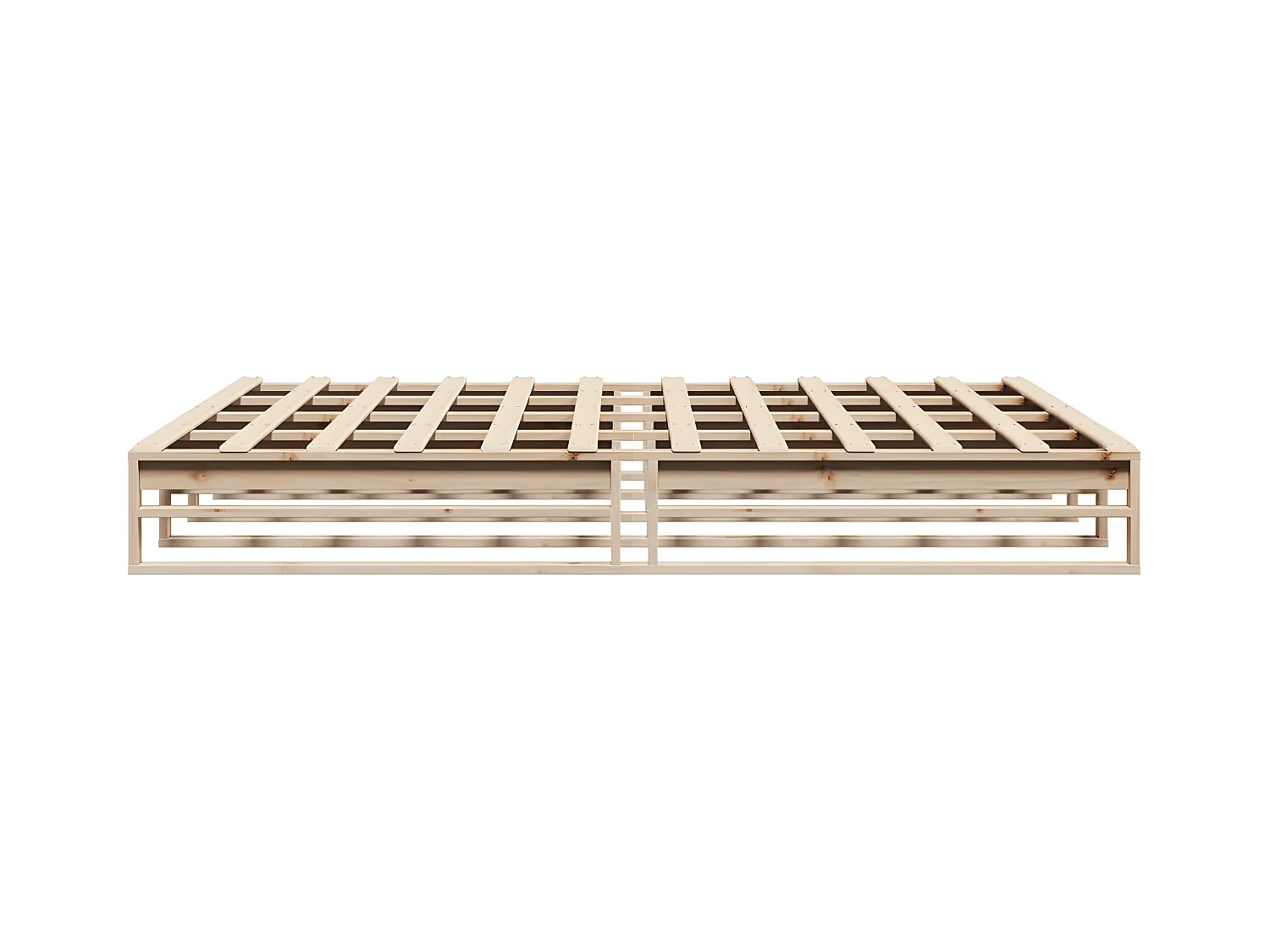 Estructura de cama de madera maciza de pino 200x200 cm
