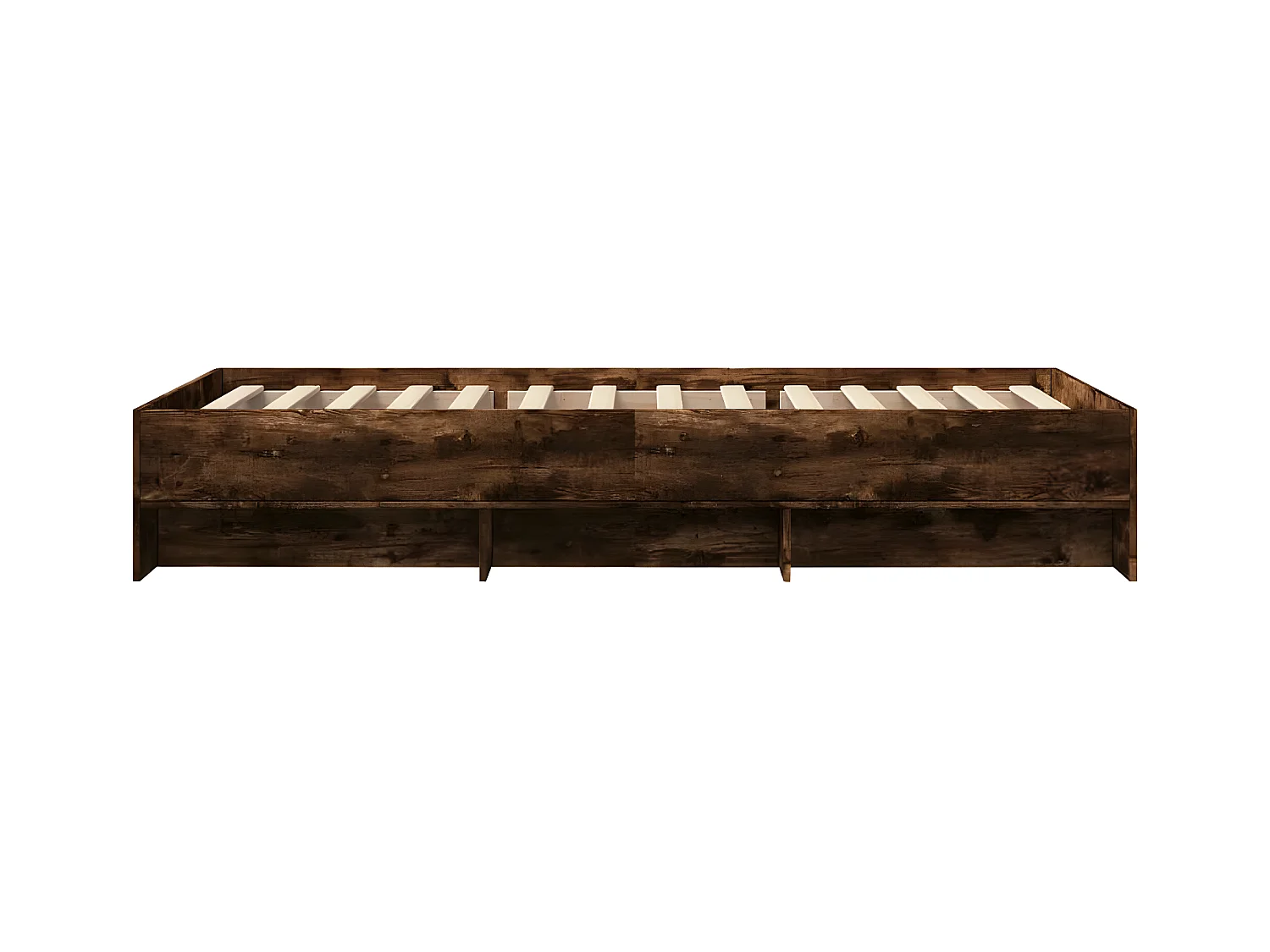 Estructura de cama madera de ingeniería roble humo 100x200 cm