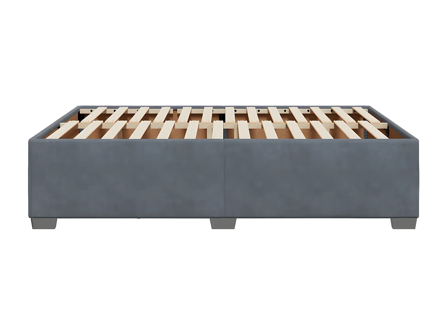 Cadre de lit Gris foncé 140x190 cm Velours