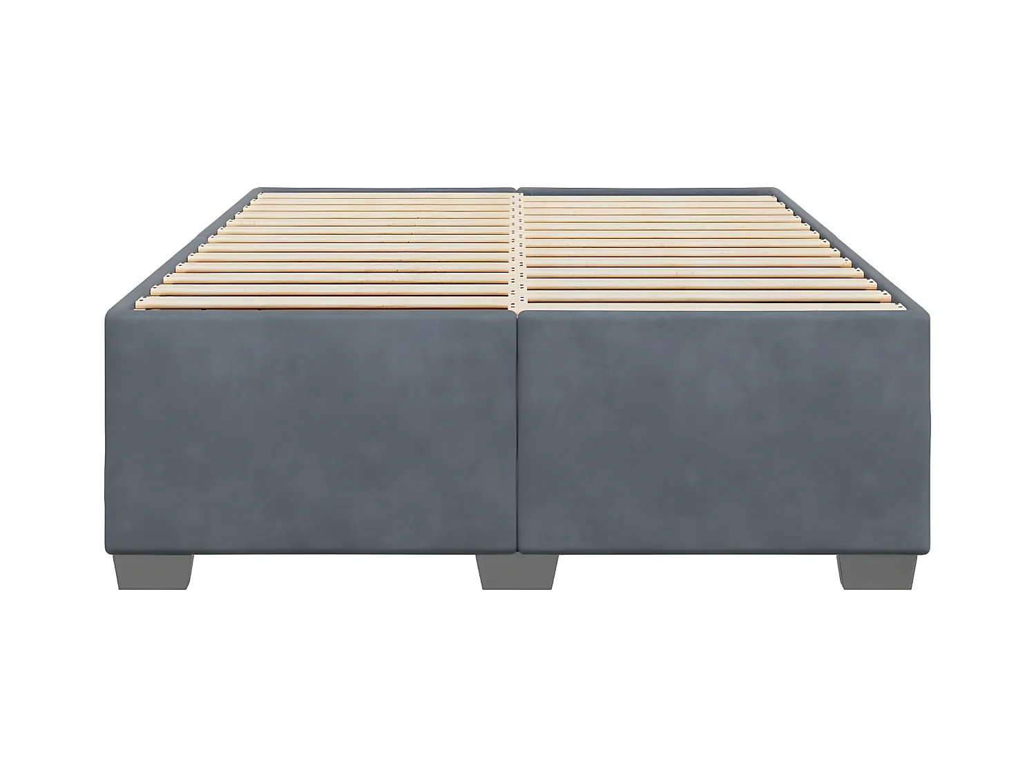 Cadre de lit Gris foncé 140x190 cm Velours