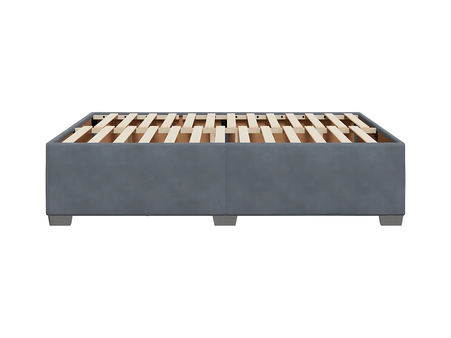 Cadre de lit Gris foncé 140x190 cm Velours