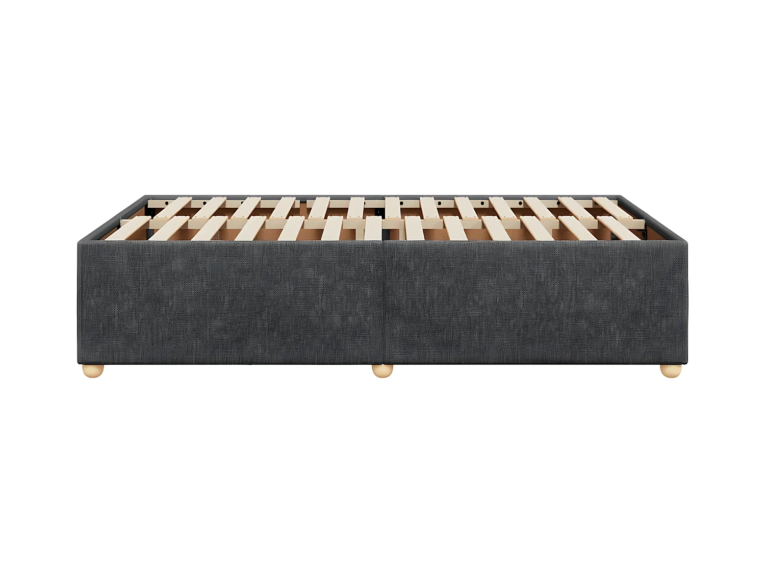 Estructura de cama de tela gris oscuro 120x200 cm