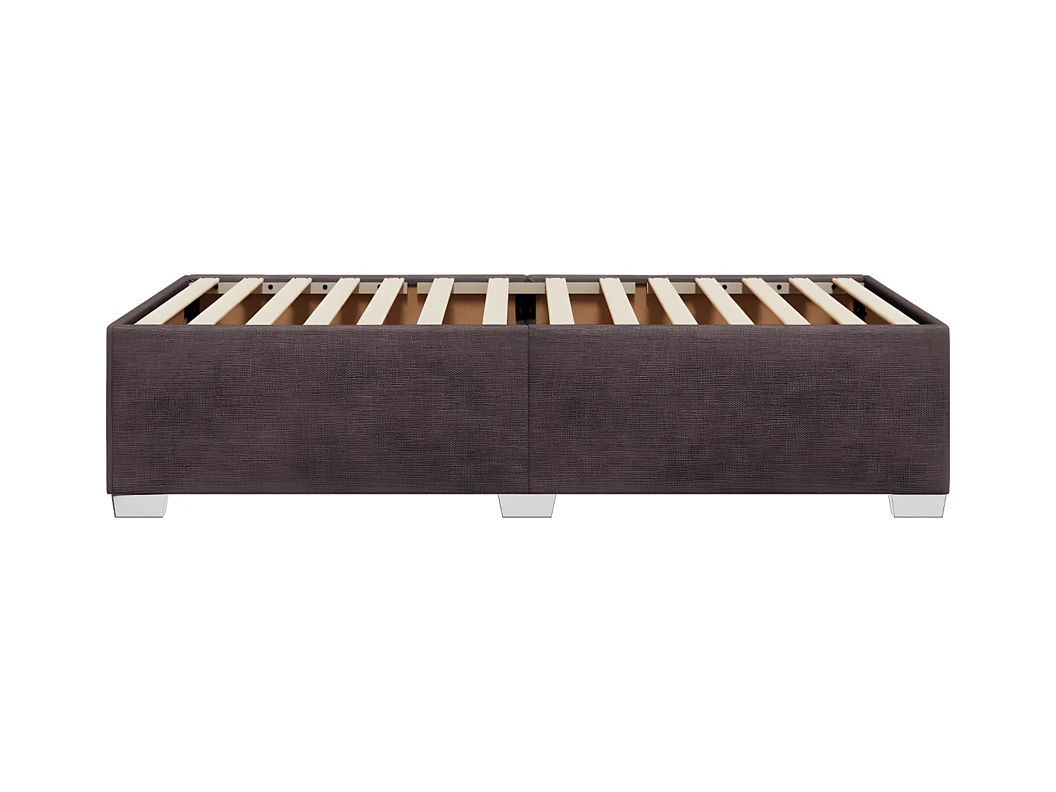 Cadre de lit Marron foncé 80x200 cm Tissu