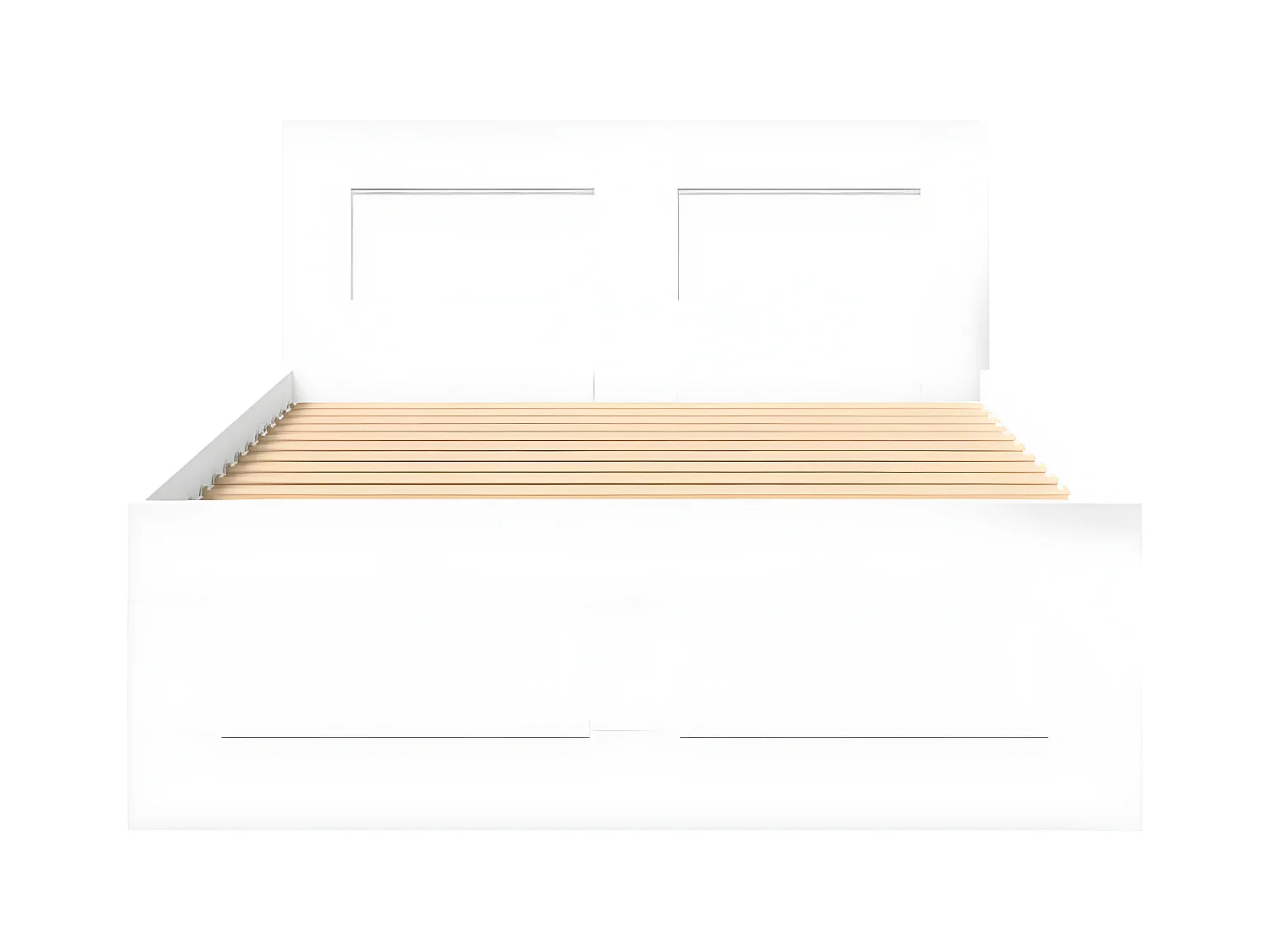 Estructura cama con cabecero madera ingeniería blanco 90x200 cm