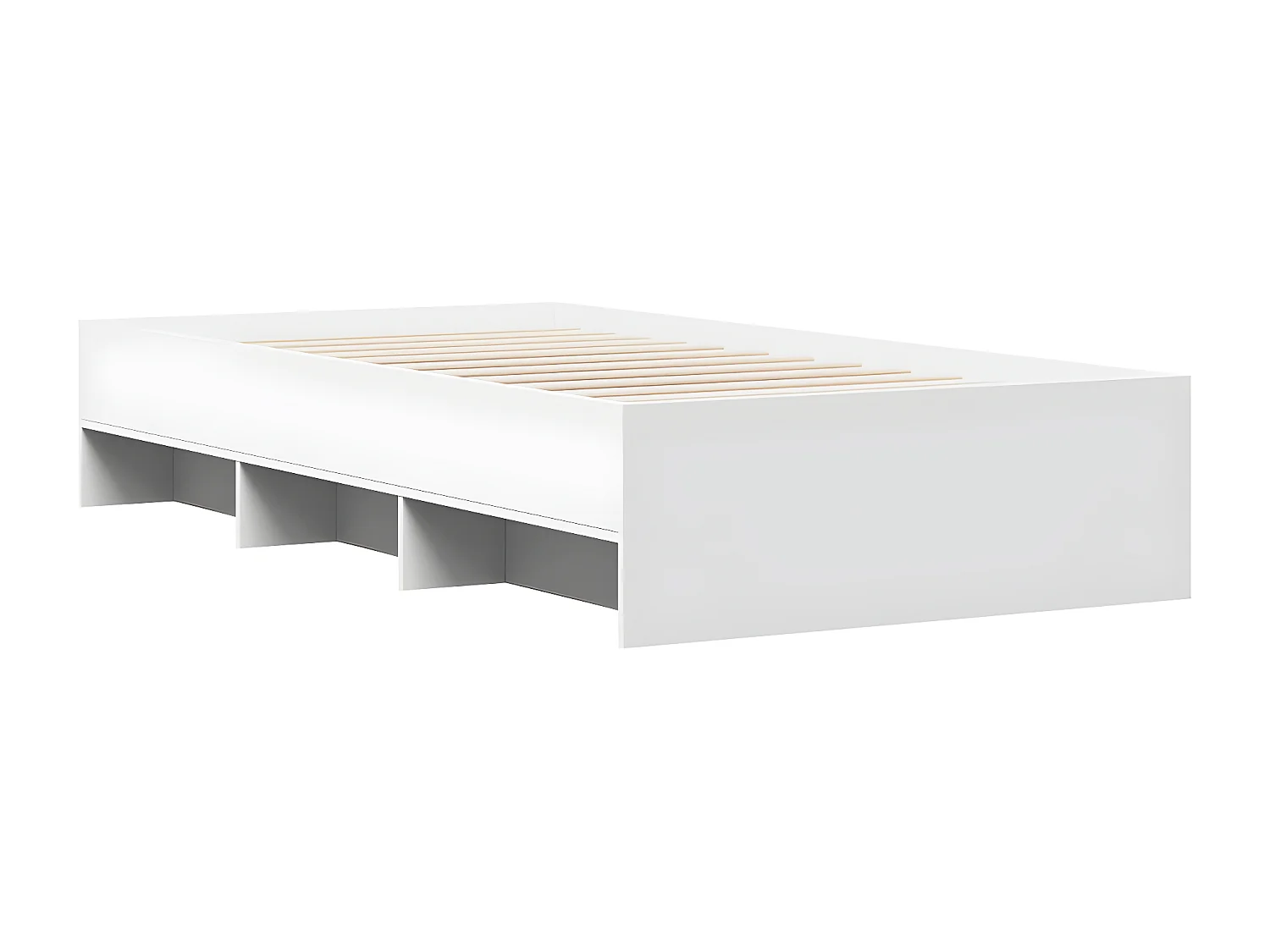 Estructura de cama madera de ingeniería blanca 75x190 cm