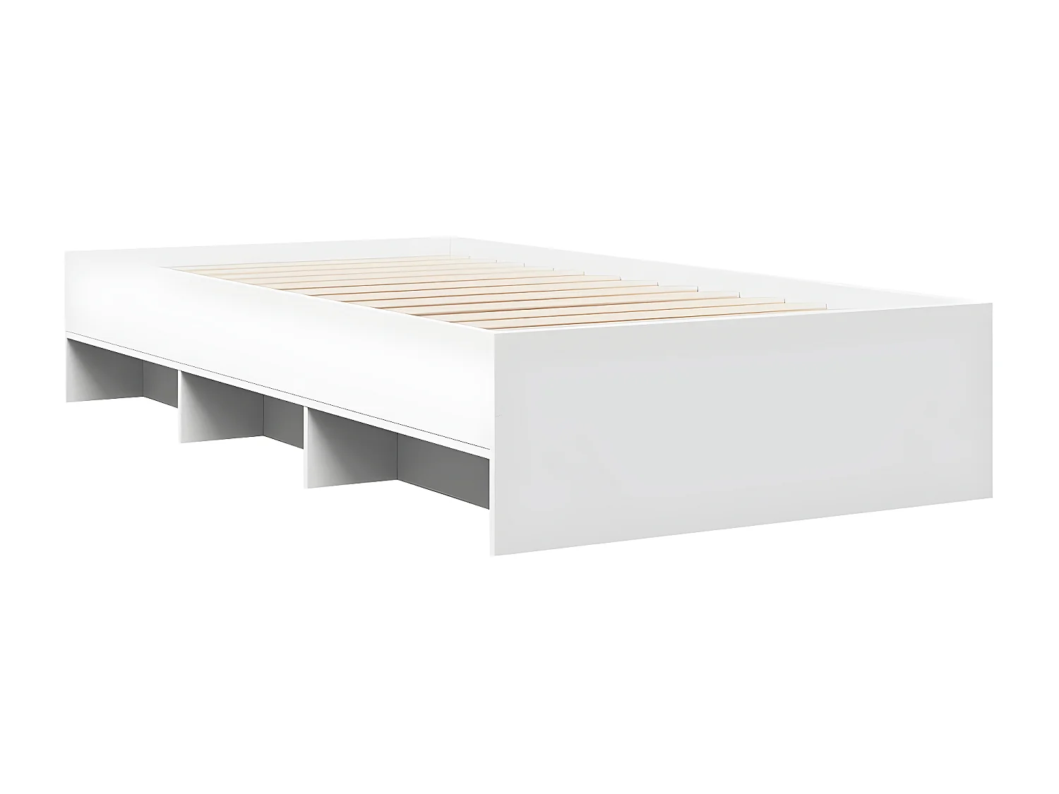 Estructura de cama madera de ingeniería blanca 75x190 cm