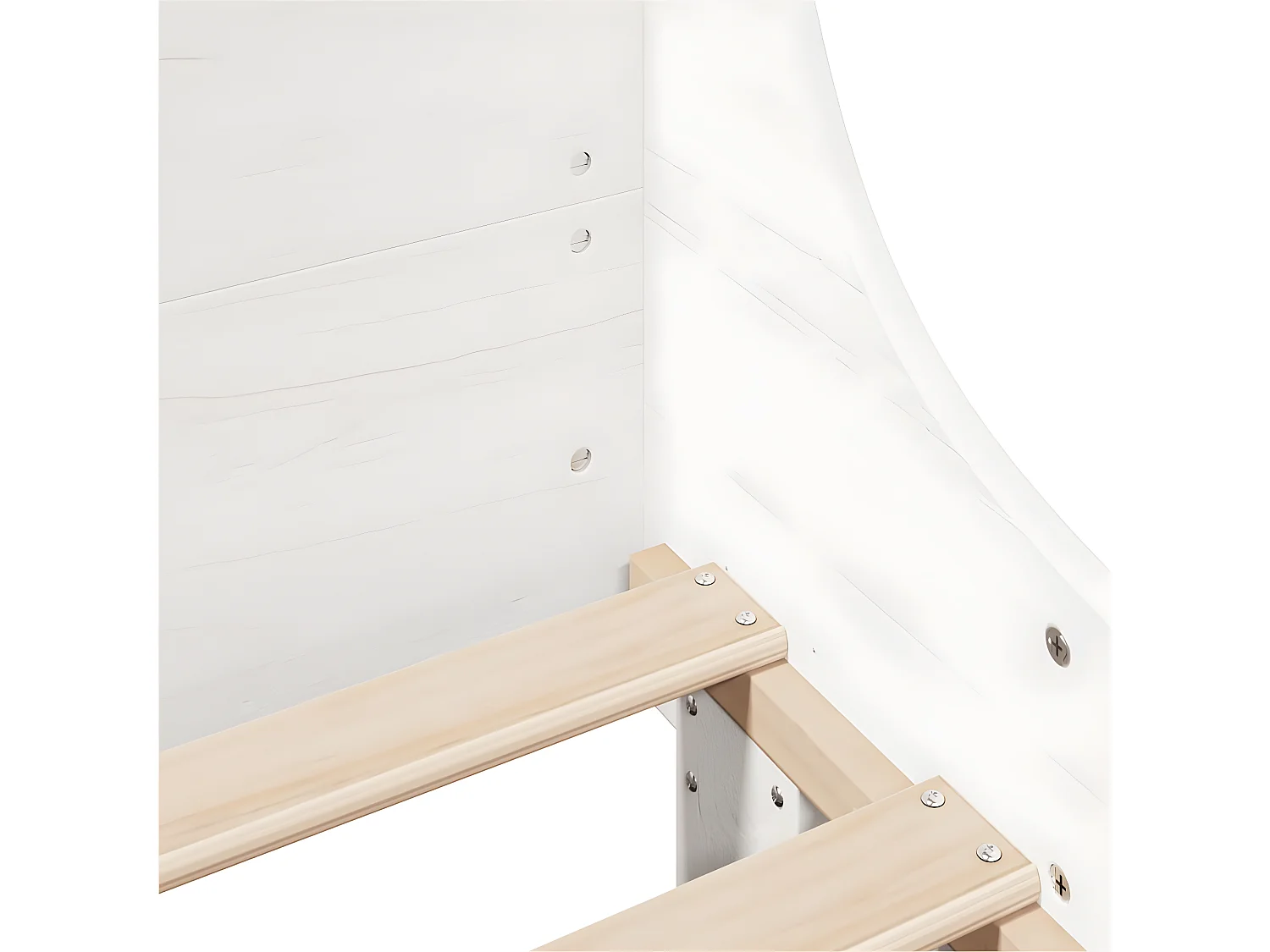 Estructura de cama sin colchón madera maciza blanca 120x190 cm