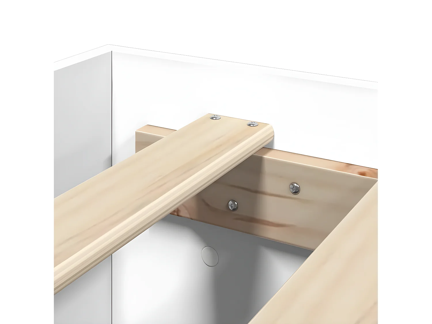 Estructura de cama madera de ingeniería blanca 180x200 cm