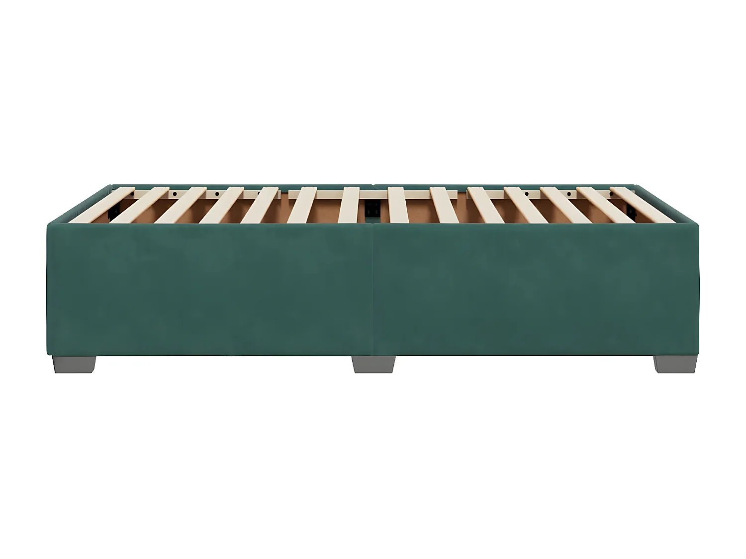 Cadre de lit Vert foncé 100x200 cm Velours