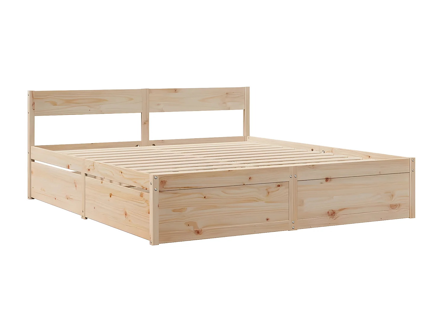 Estrutura de cama c/ gavetas 180x200 cm madeira de pinho maciça
