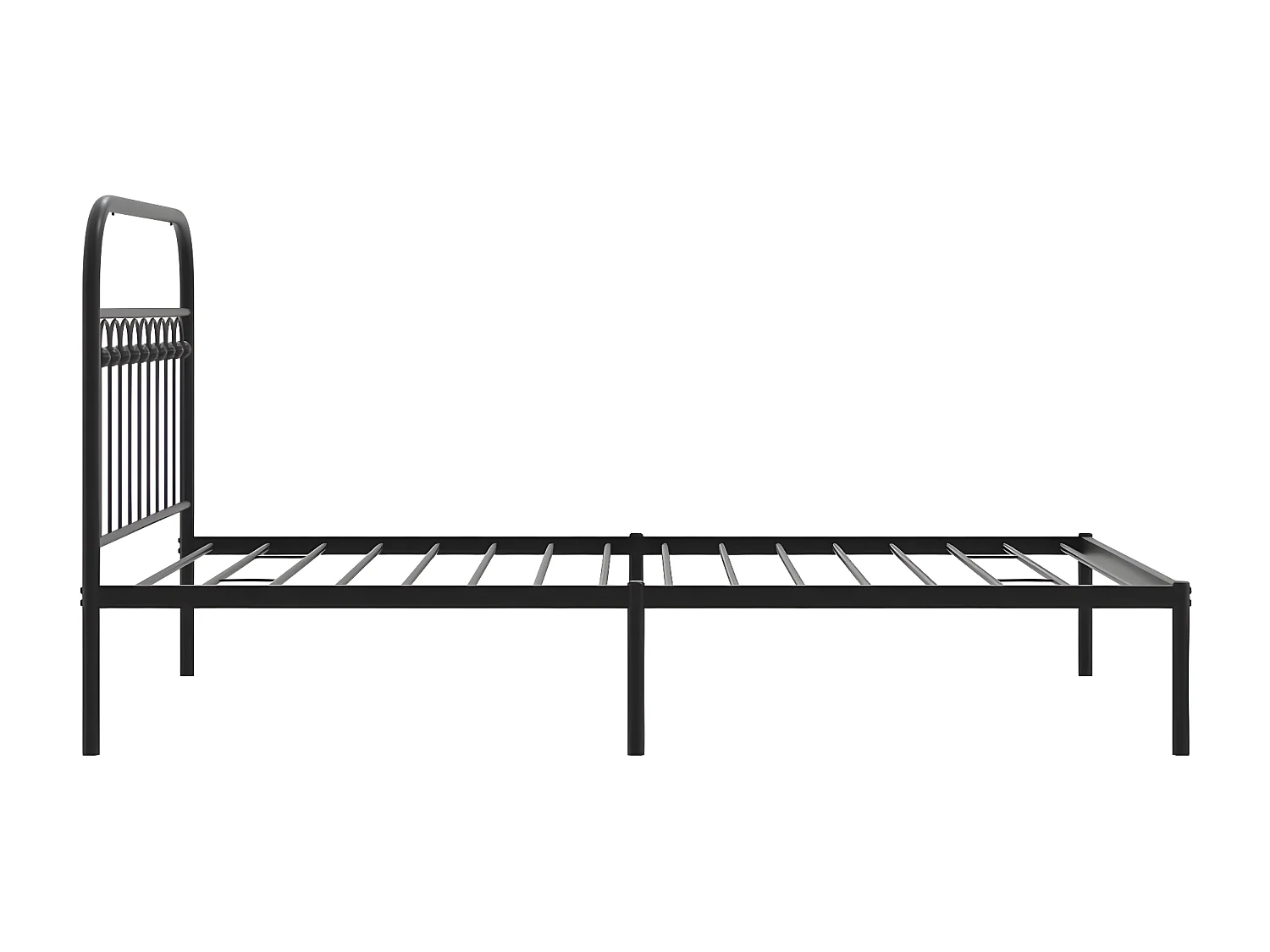 Estructura de cama con cabecero metal negro 107x203 cm