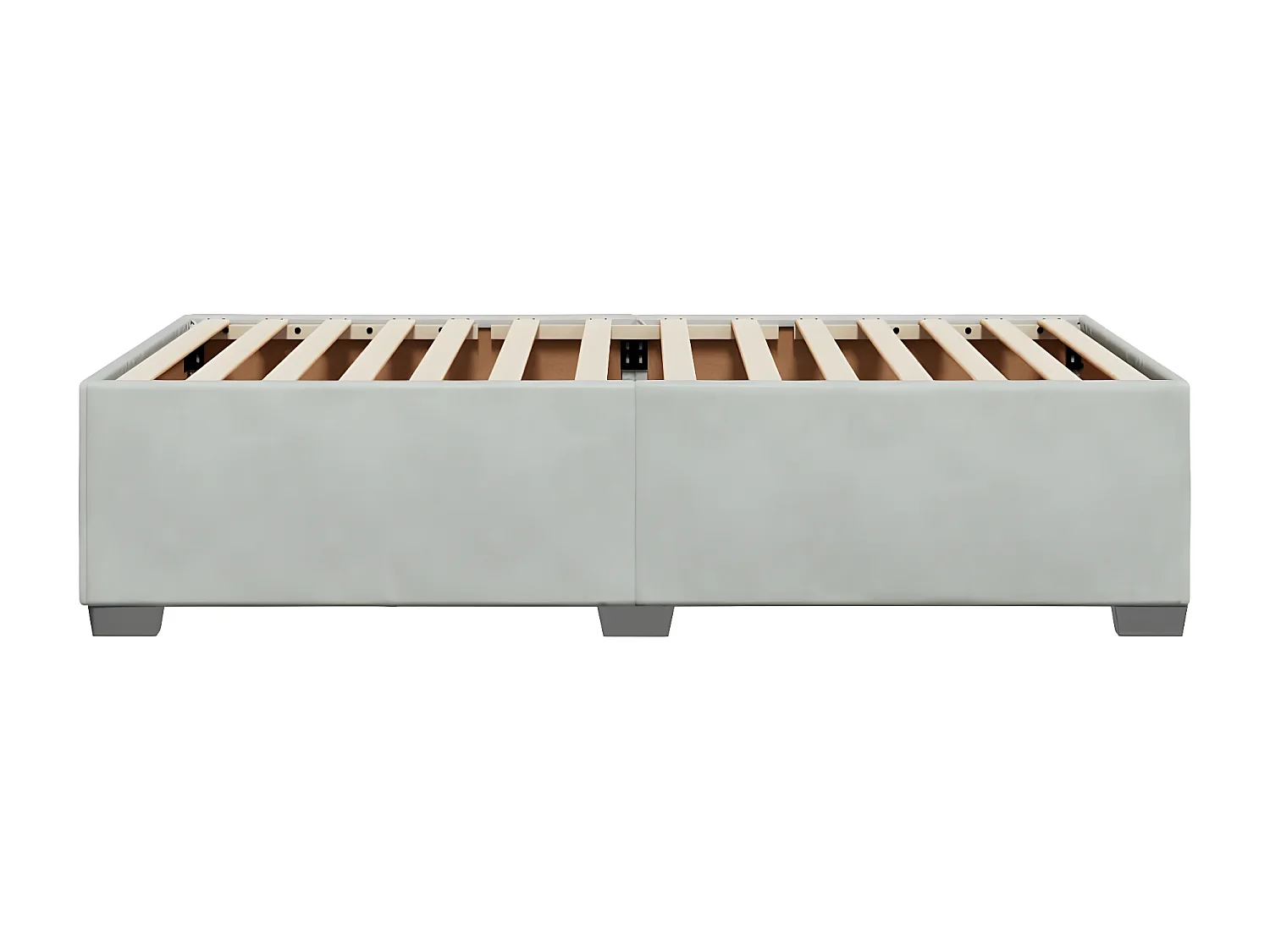 Cadre de lit Gris clair 90x190 cm Velours