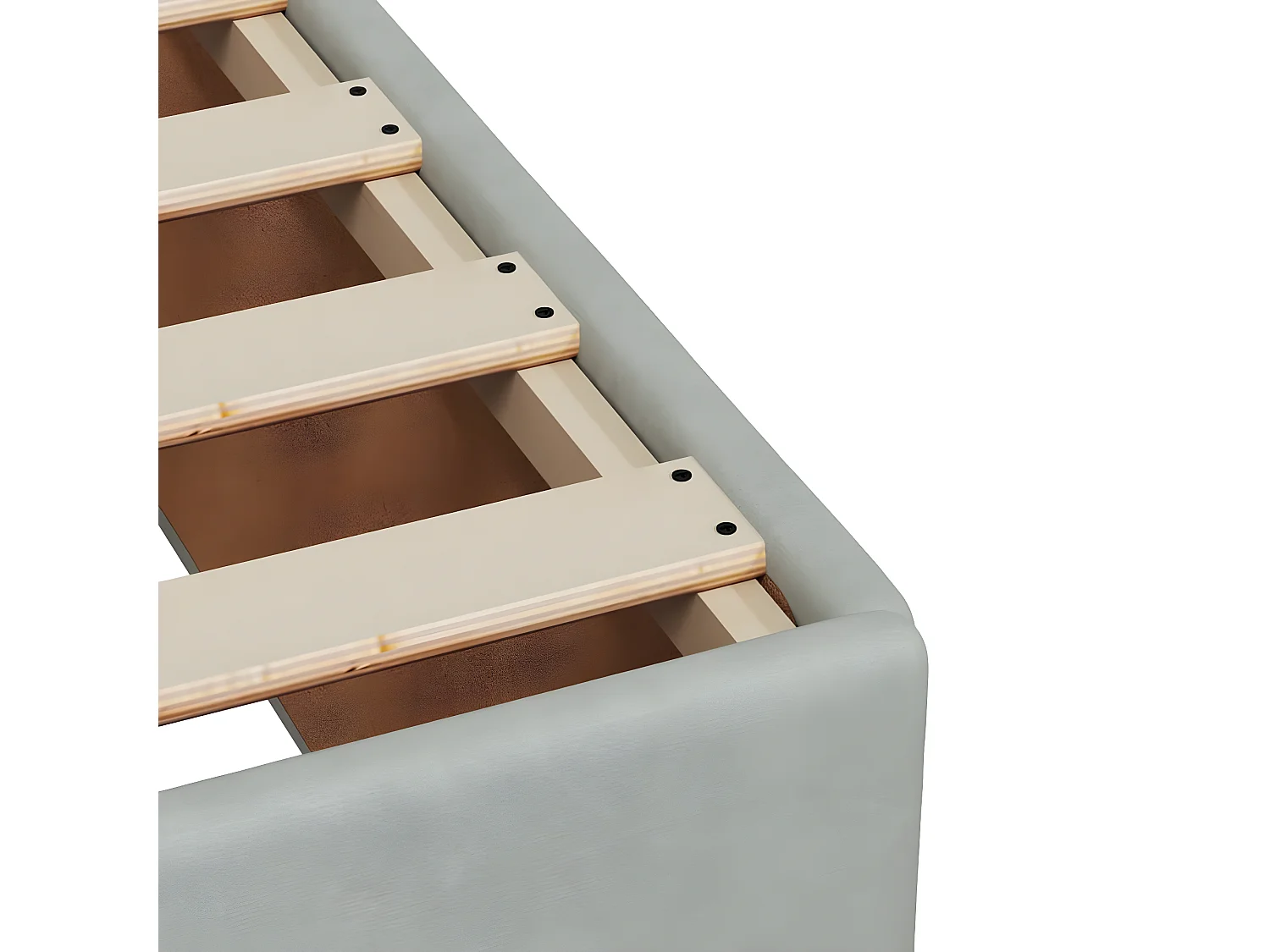 Estructura de cama de terciopelo gris claro 90x190 cm