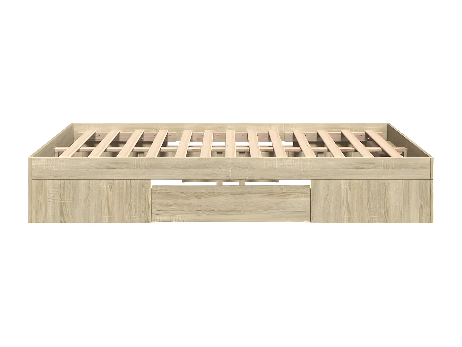 Estrutura de cama 120x190 cm derivados madeira carvalho sonoma