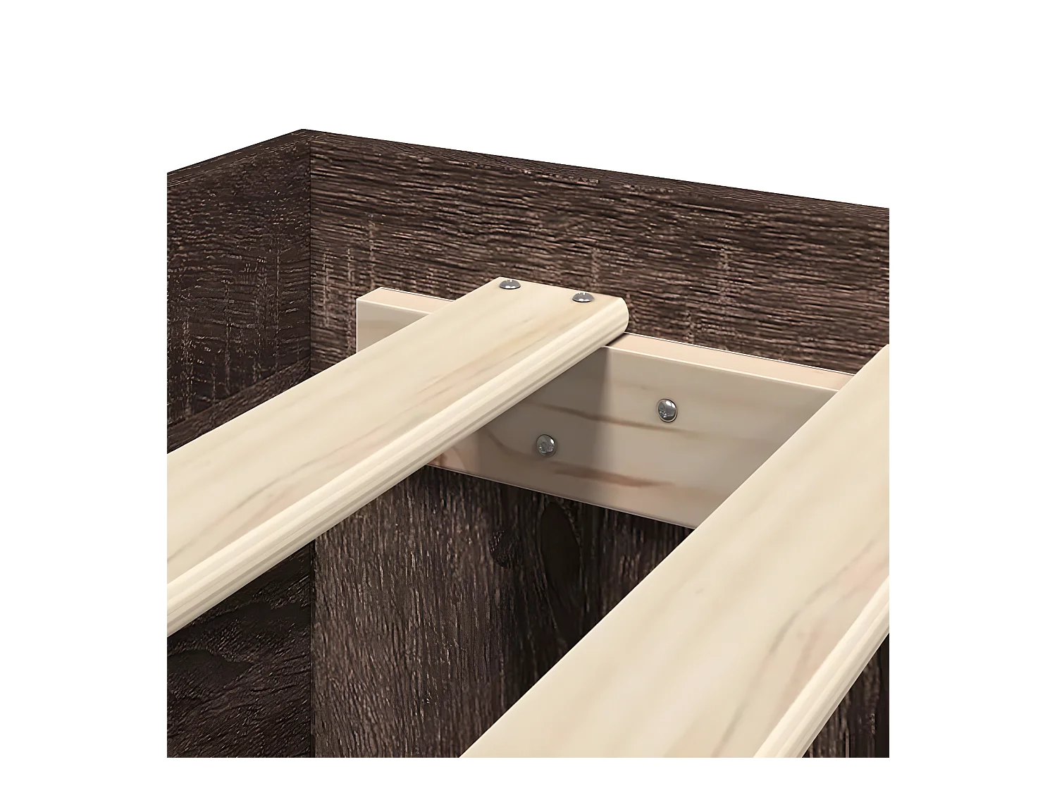 Cadre de lit avec tête de lit chêne marron 120x190 cm