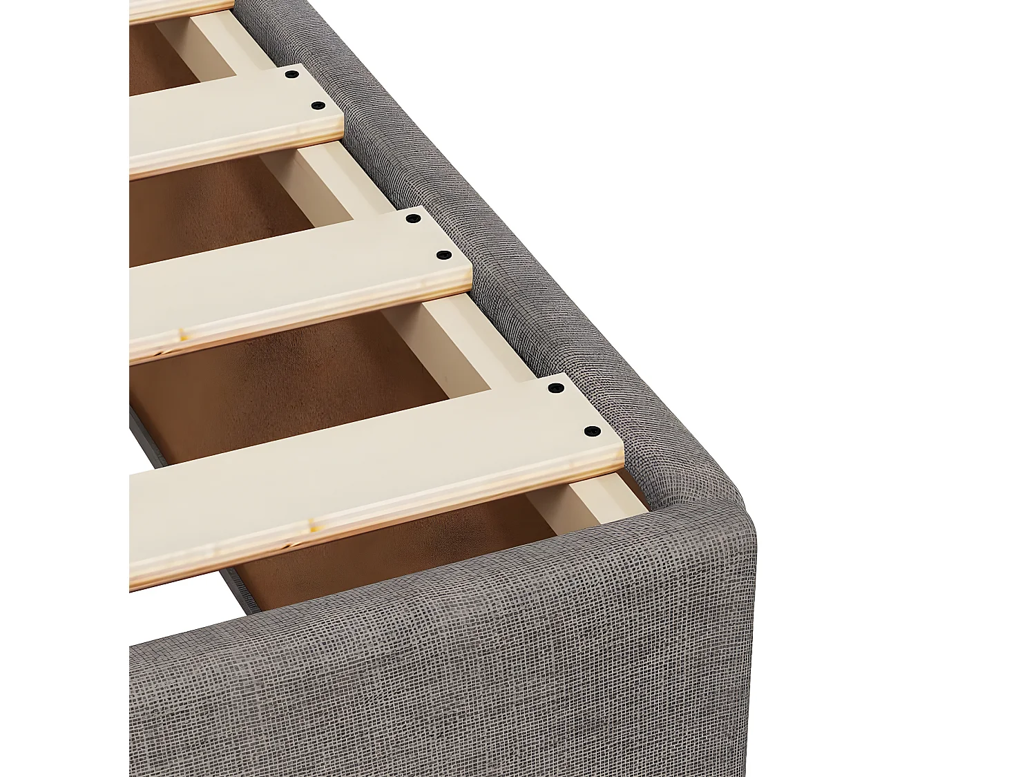 Cadre de lit Taupe 180x200 cm Tissu