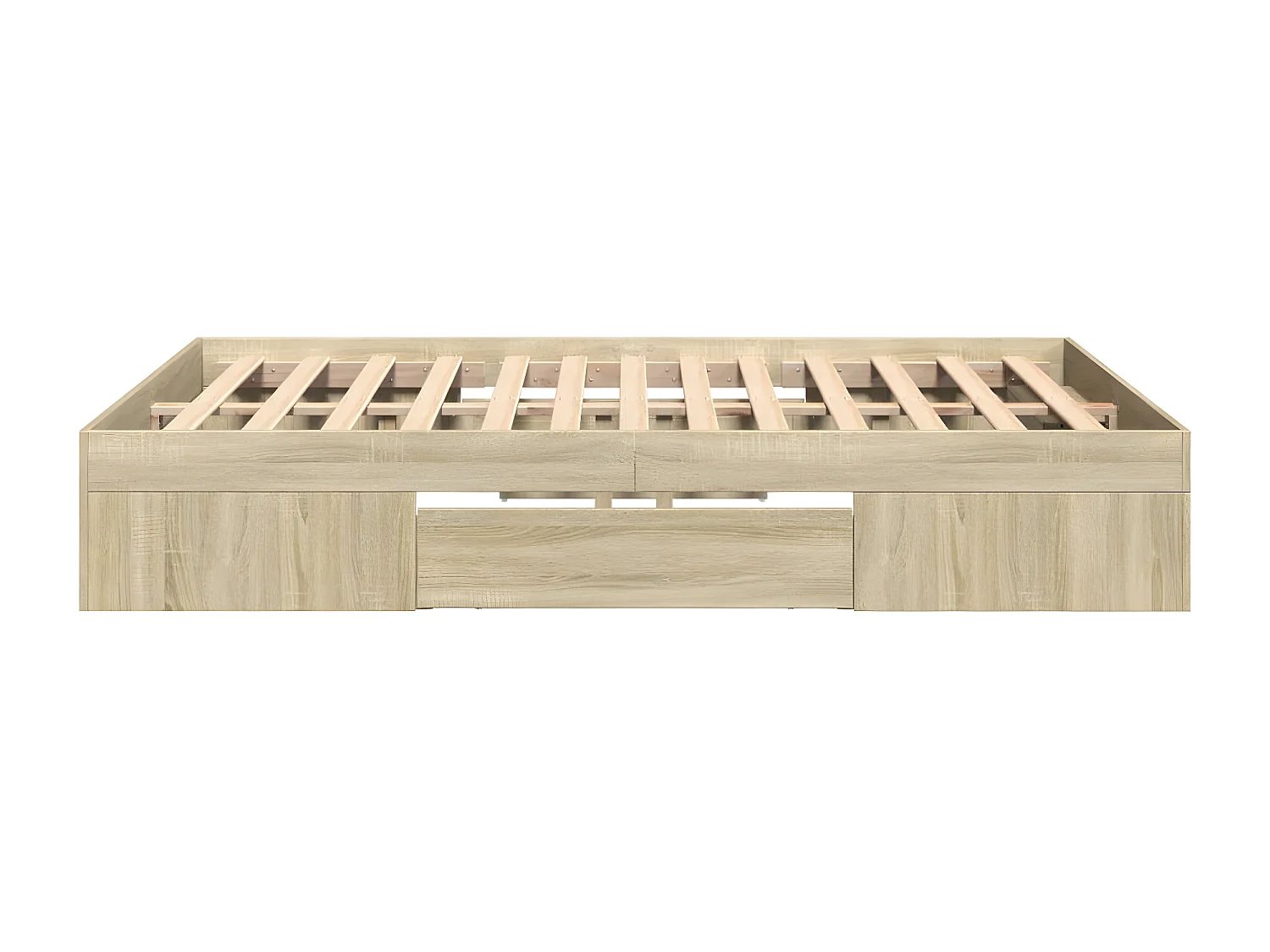 Cadre de lit chêne sonoma 140x200 cm bois d'ingénierie