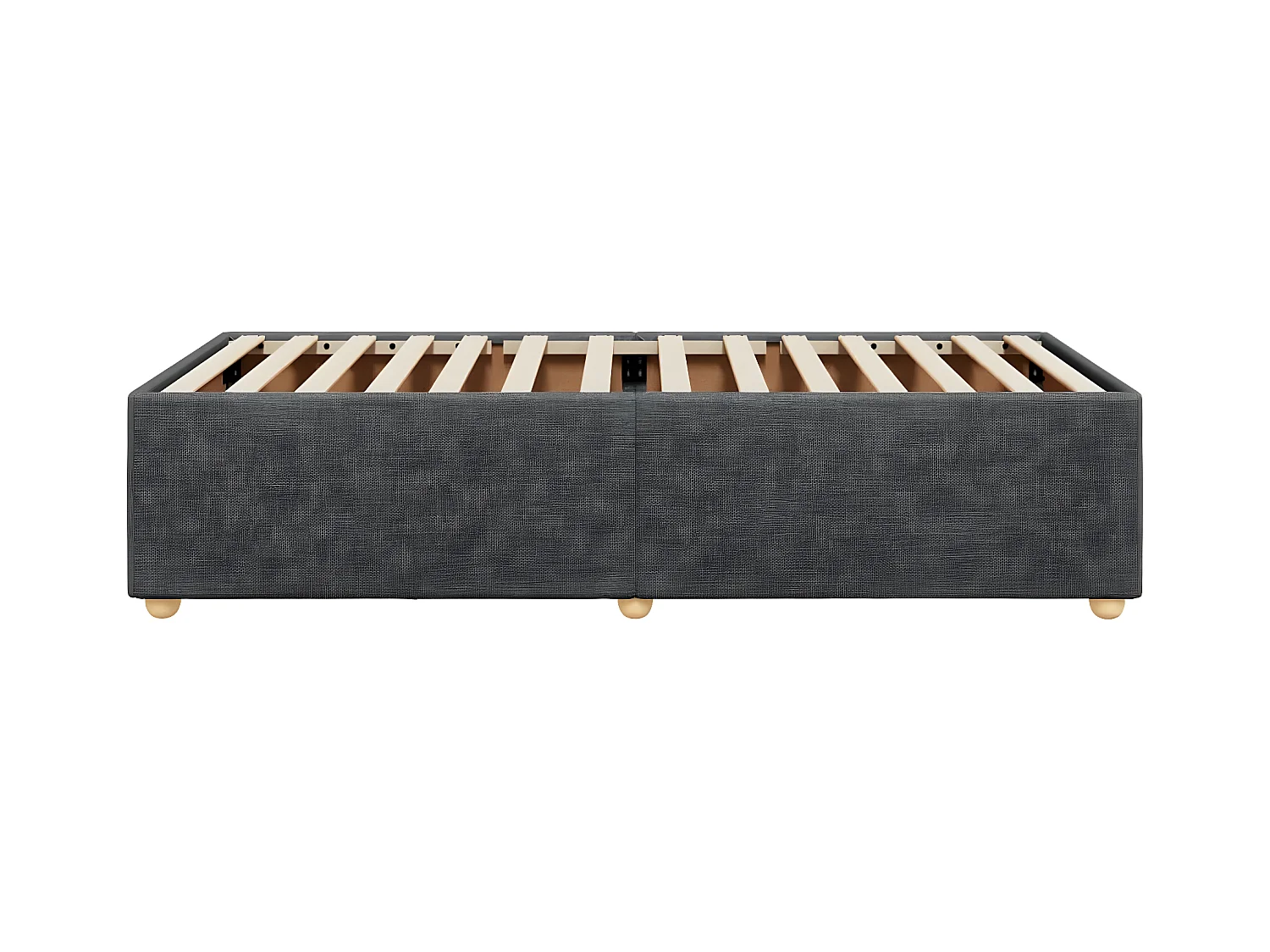 Cadre de lit Gris foncé 90x200 cm Tissu