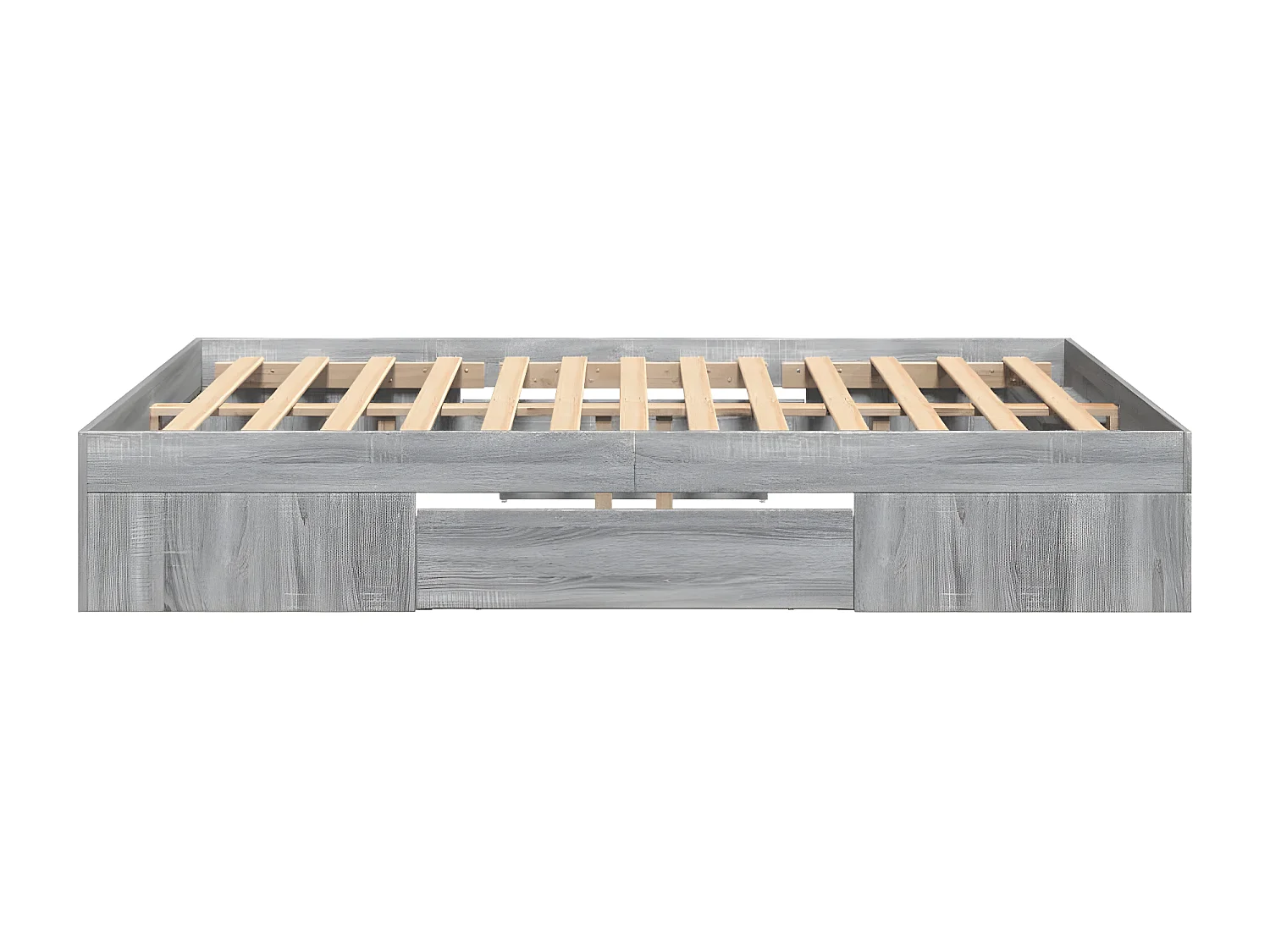 Estructura de cama madera de ingeniería gris Sonoma 140x190 cm