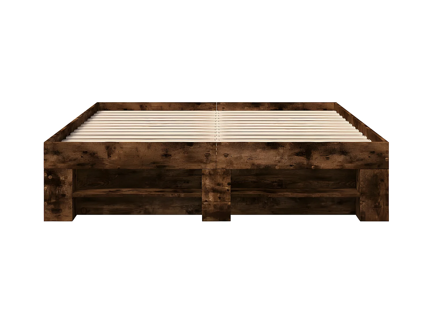 Cadre de lit chêne fumé 120x200 cm bois d'ingénierie