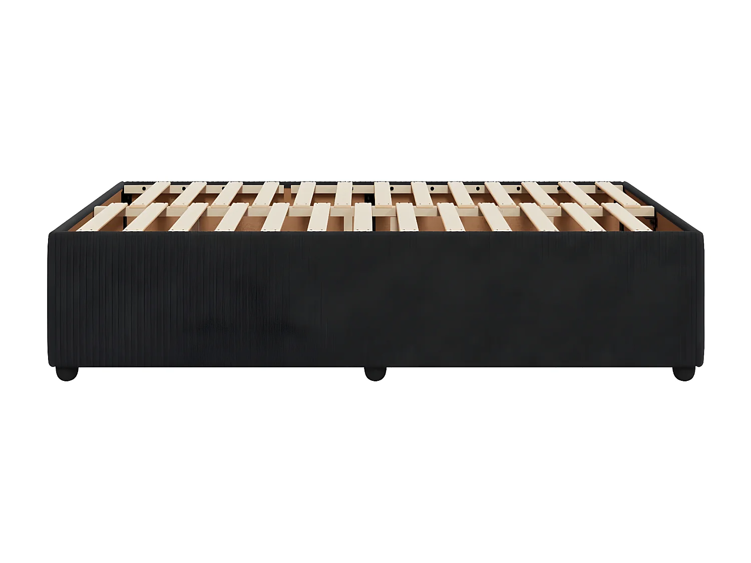 Cadre de lit noir 120x190 cm velours